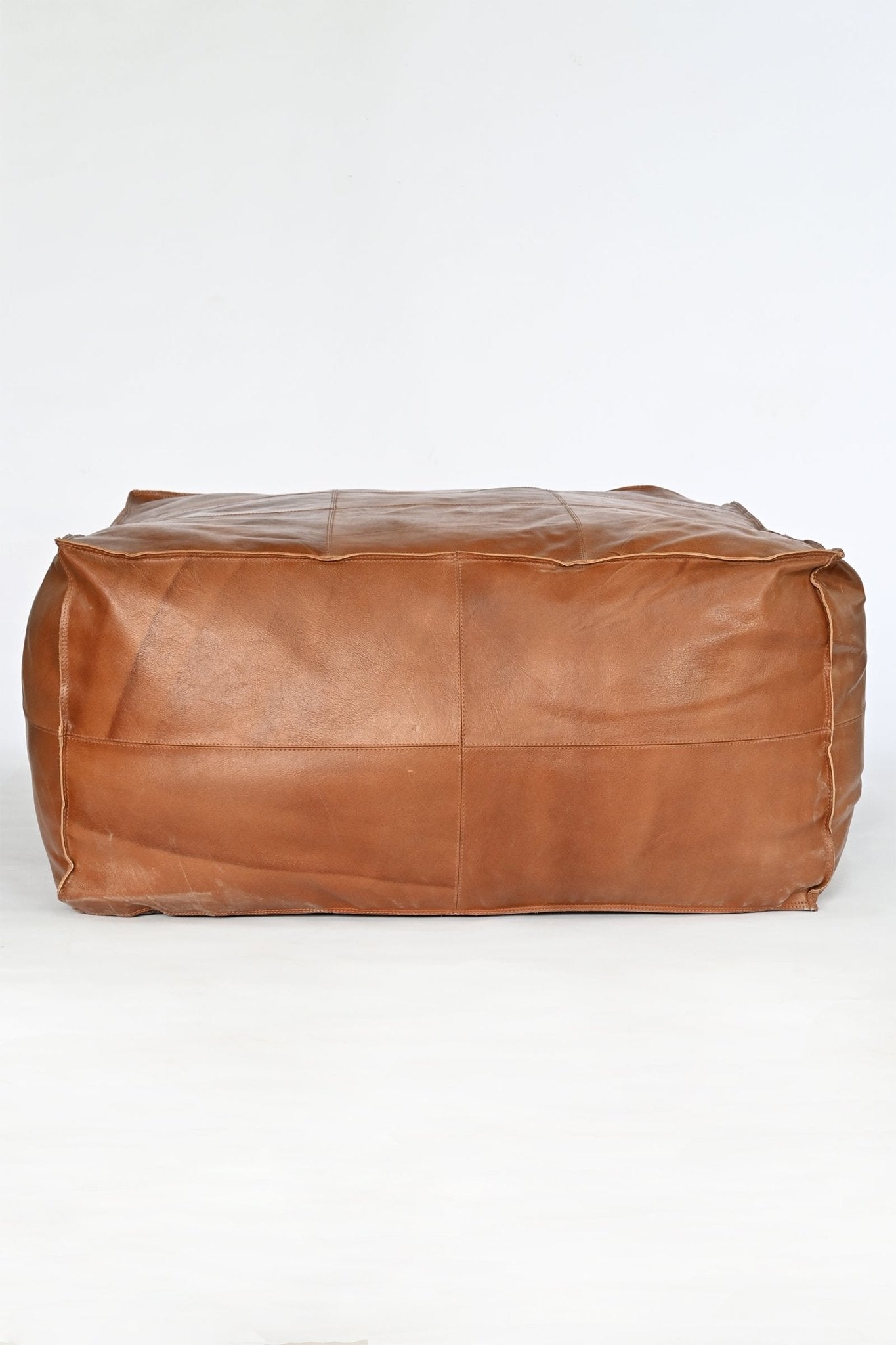 HARPER- CUBICAL LEATHER POUF - ART AVENUE