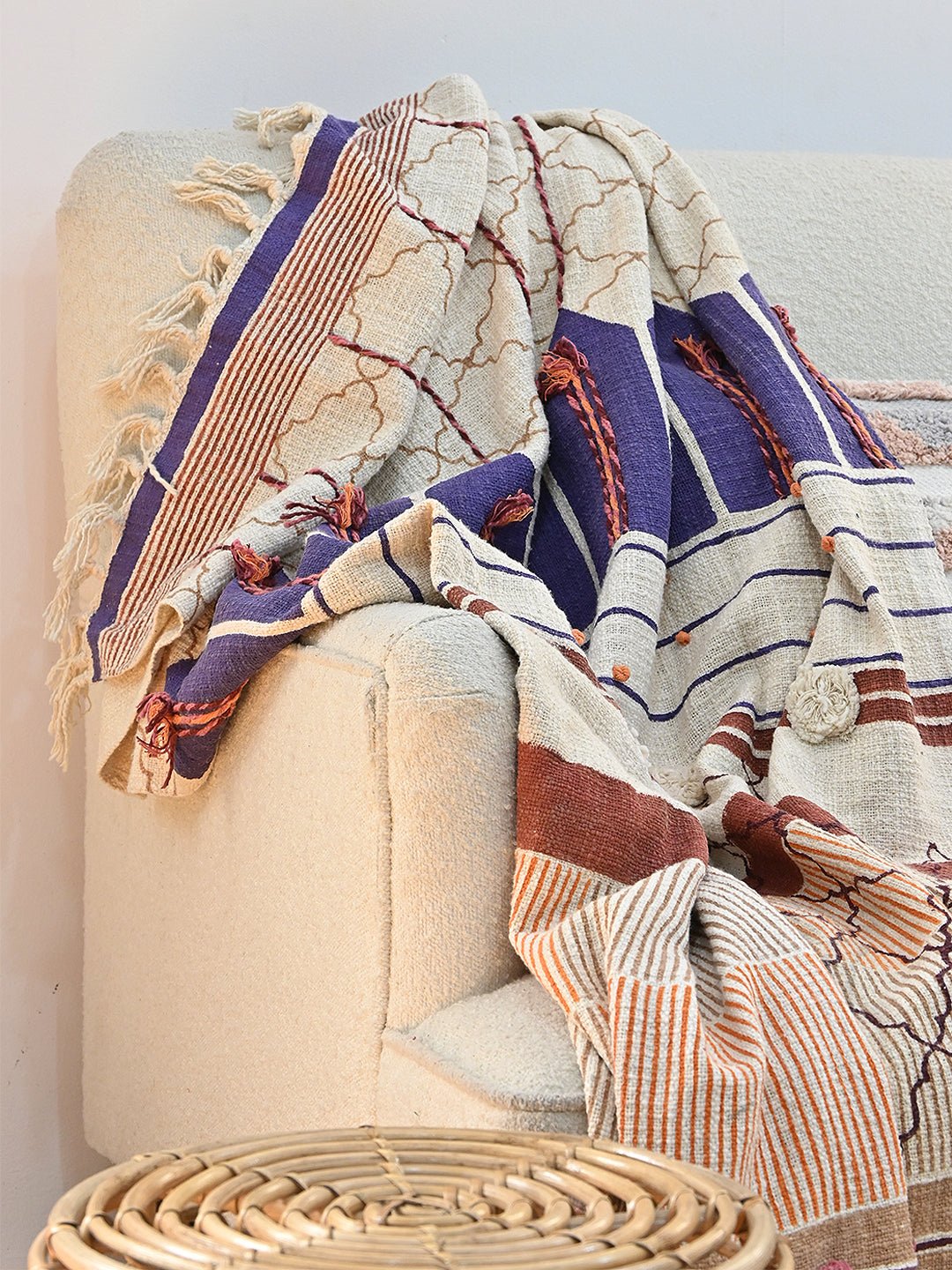 DEFENSIVE - BLOCK PRINTED THROW - ART AVENUE