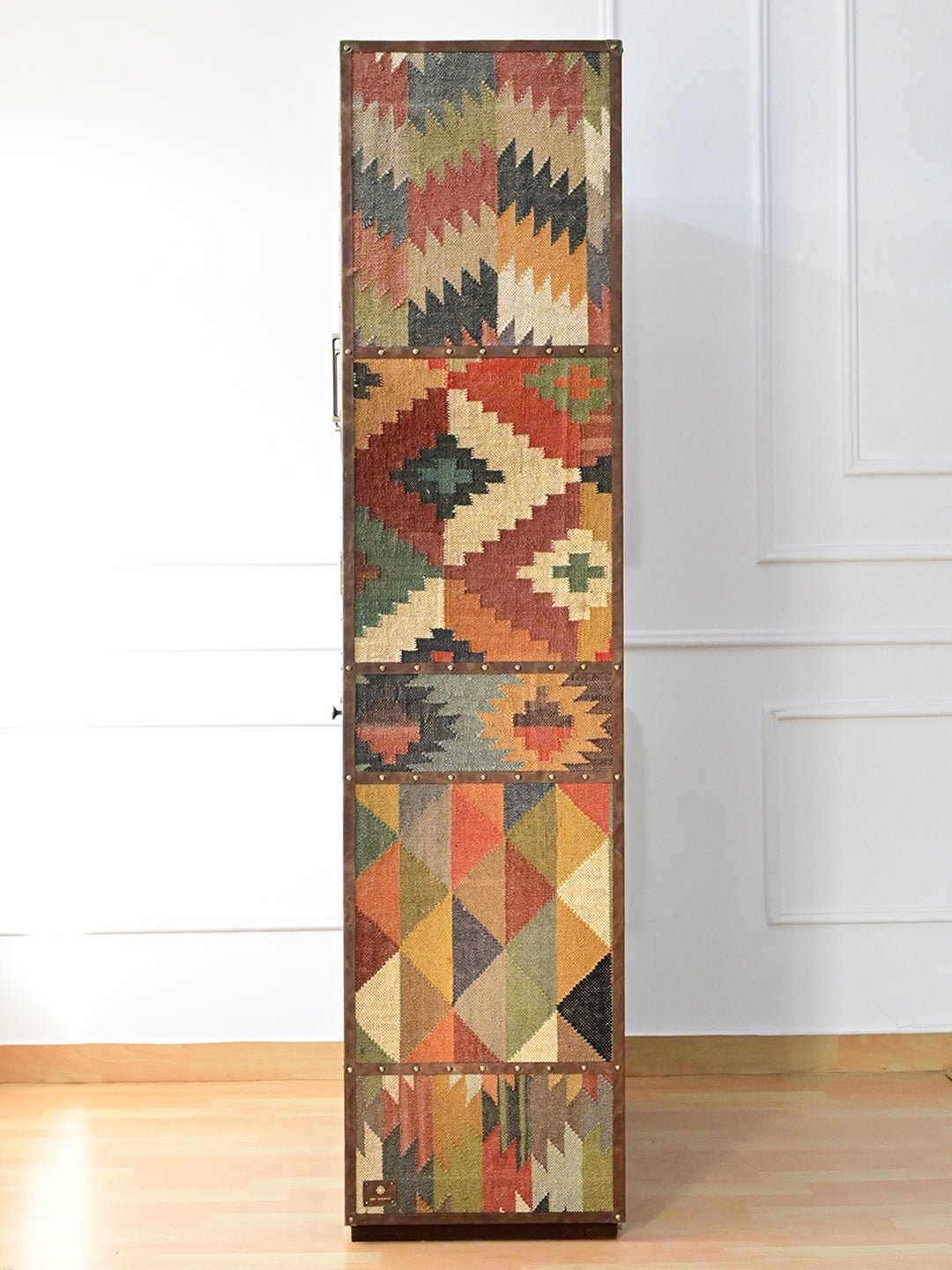 TARINI - LEATHER AND KILIM WARDROBE - ART AVENUE