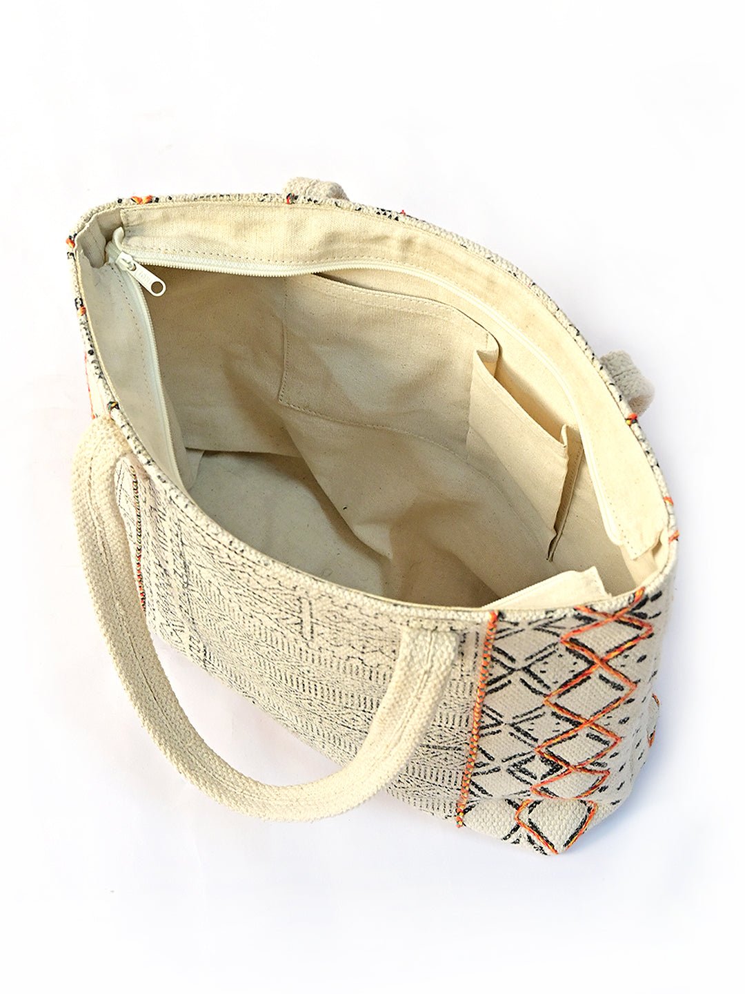 ASTER - HAND BLOCK COTTON PRINTED TOTE BAG - ART AVENUE