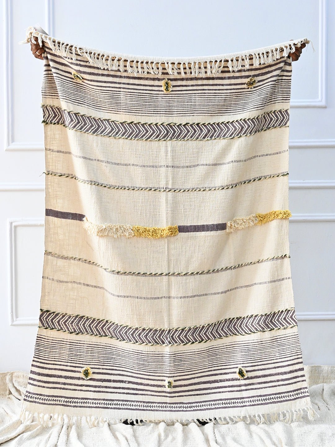 KSENIA - BLOCK PRINTED THROW - ART AVENUE