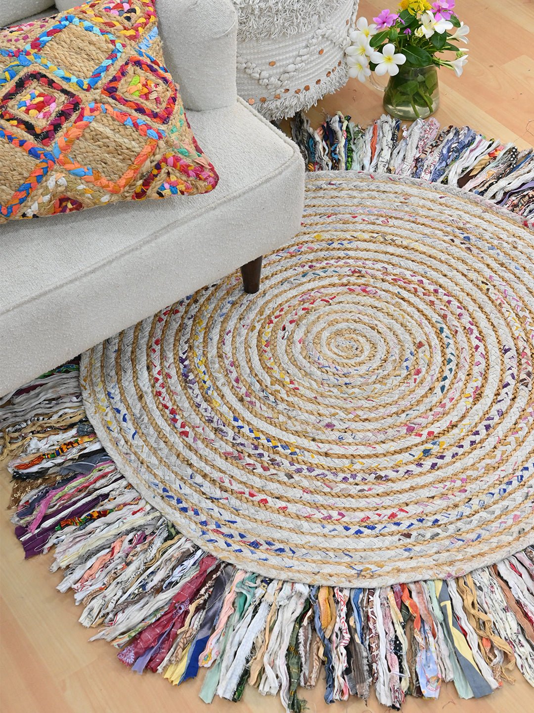 HENRY- ROUND JUTE CHINDI RUG - ART AVENUE