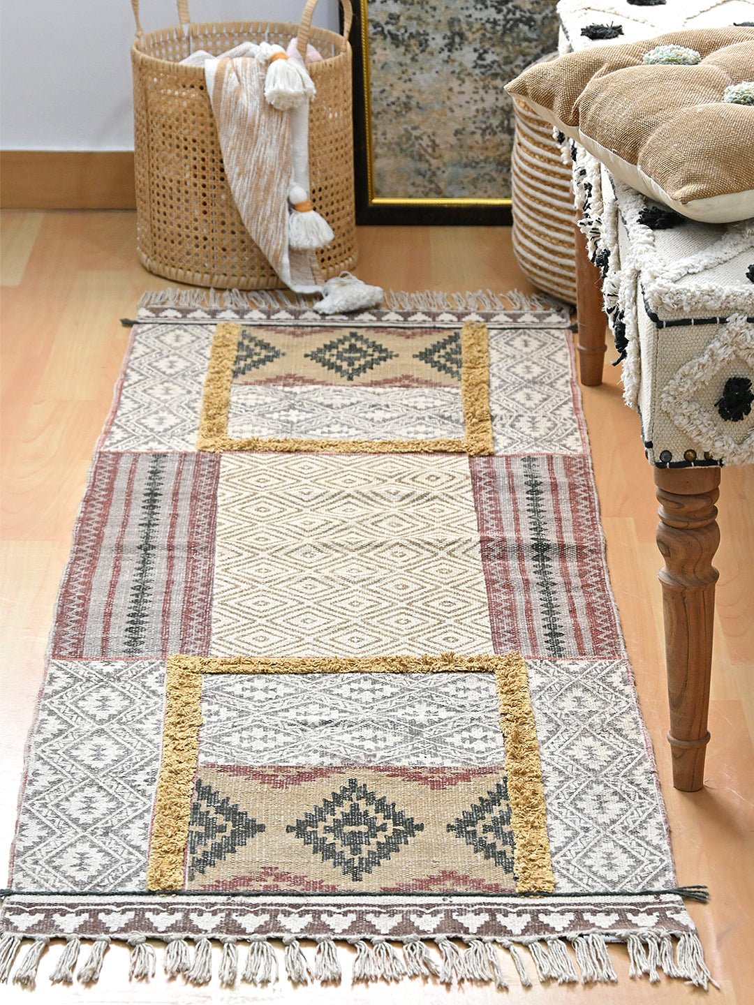 AURO -BLOCK PRINTED FLOOR RUNNER - ART AVENUE