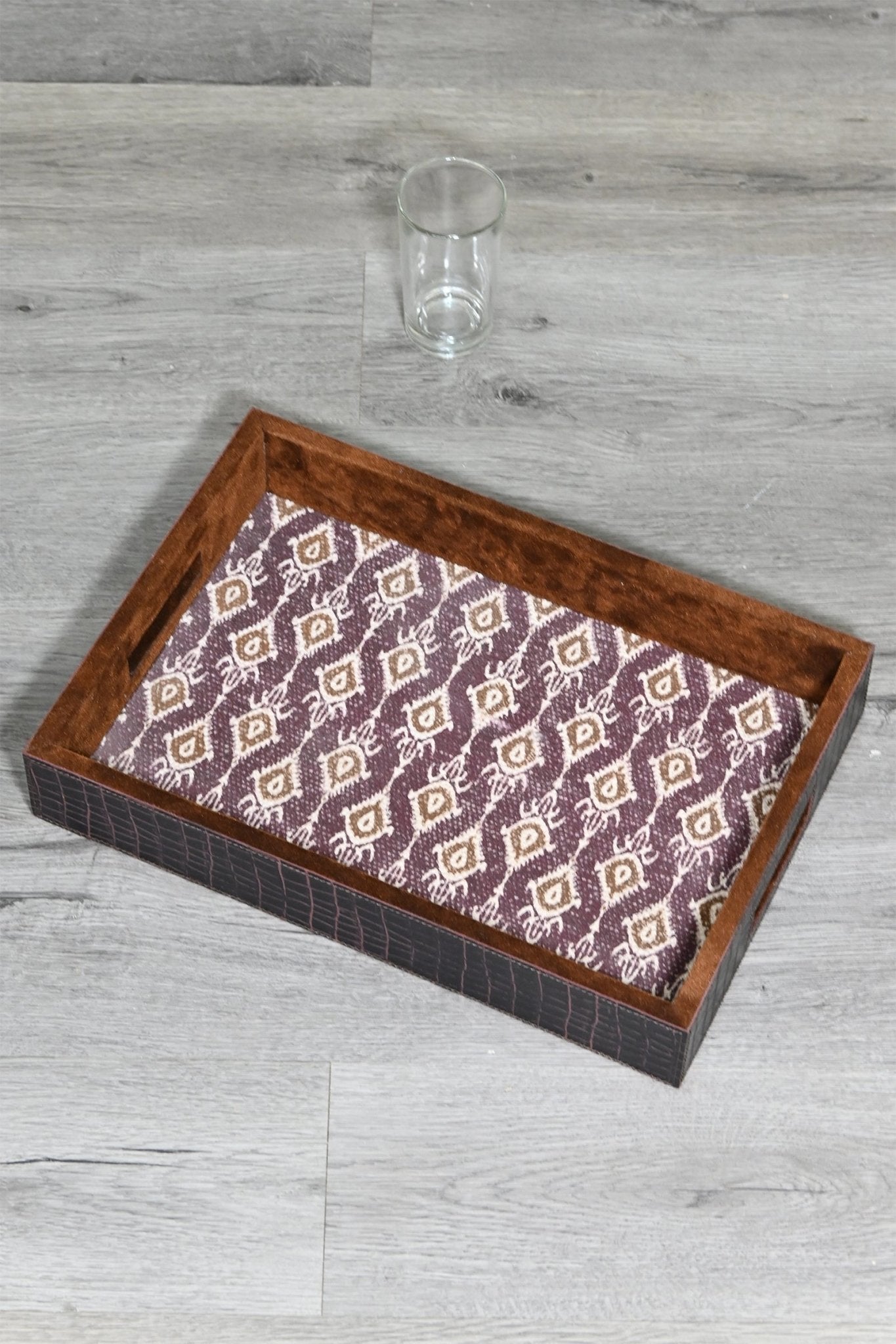 MARXIST - LEATHER & COTTON PRINTED DURRIE TRAY - ART AVENUE