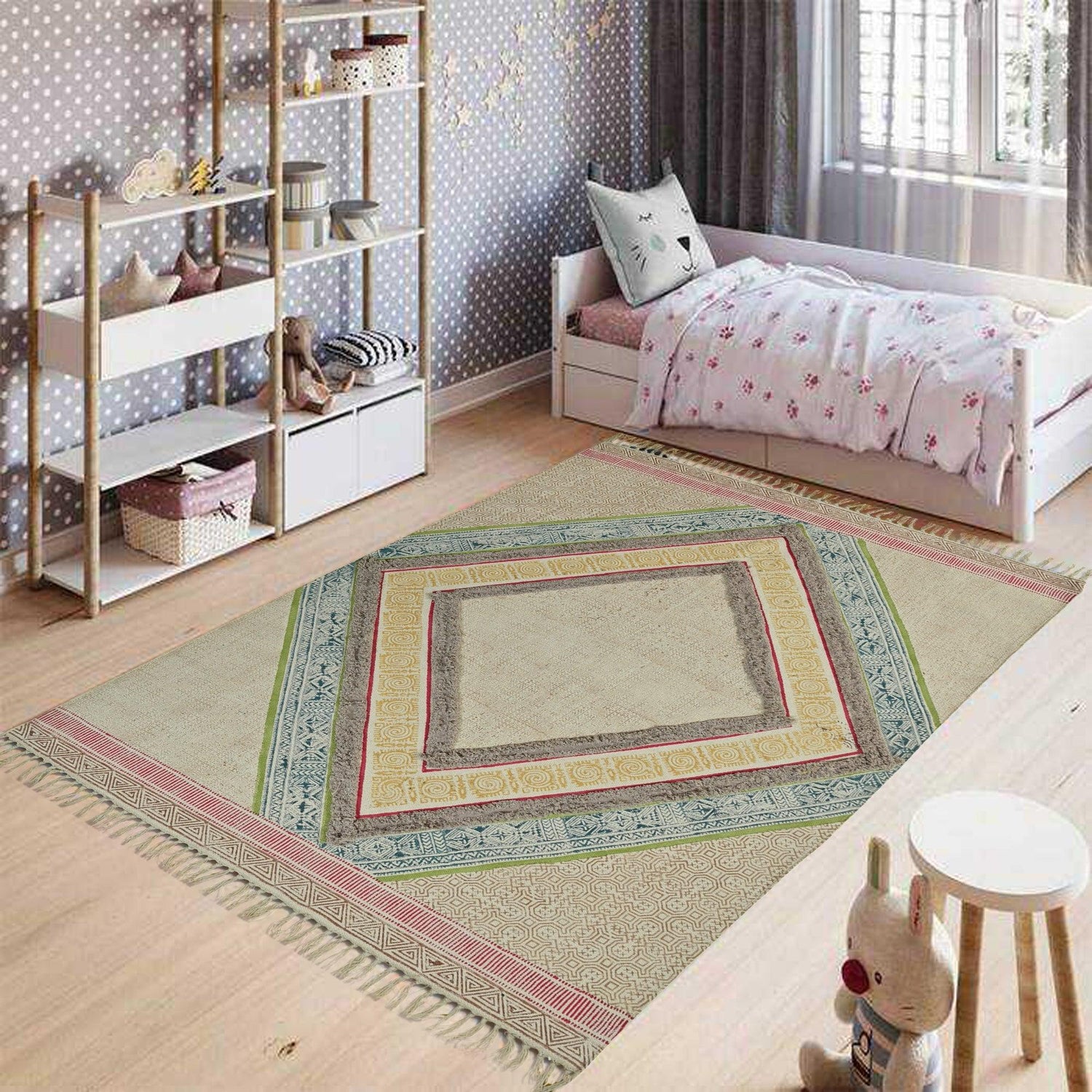 ADAH - BLOCK PRINTED RUG - ART AVENUE