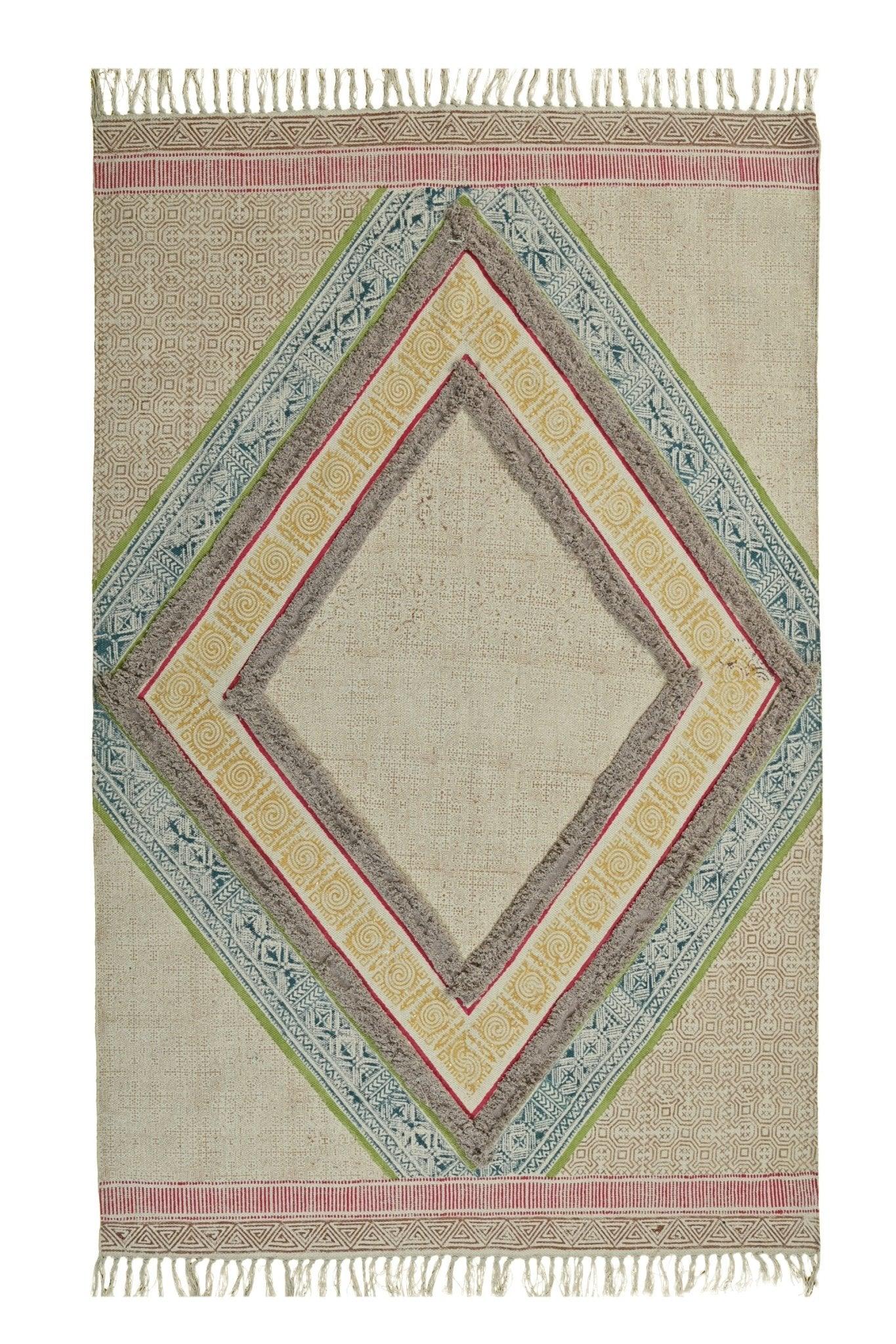 ADAH - BLOCK PRINTED RUG - ART AVENUE