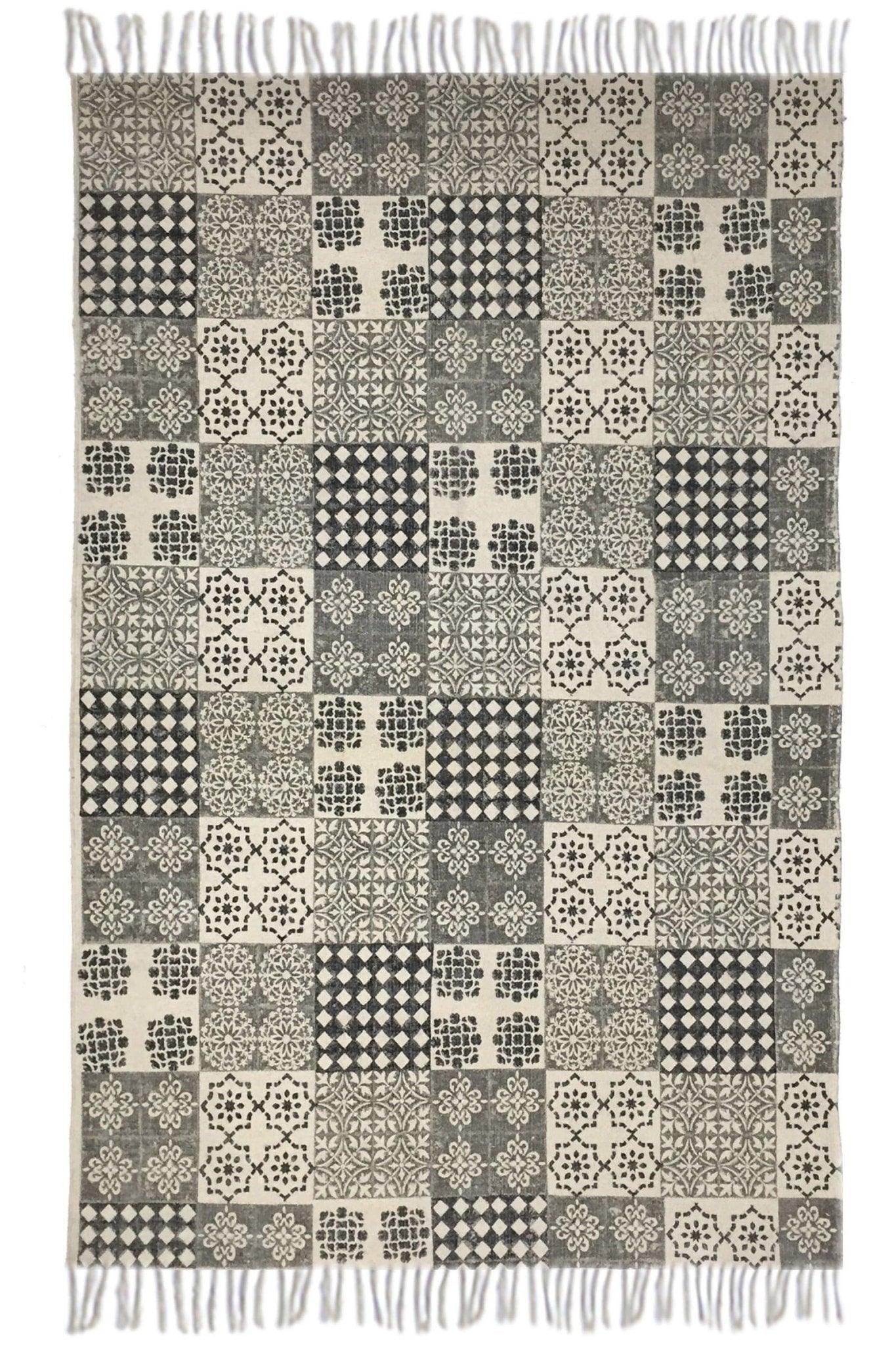 AJANTA - BLOCK PRINTED RUG - ART AVENUE