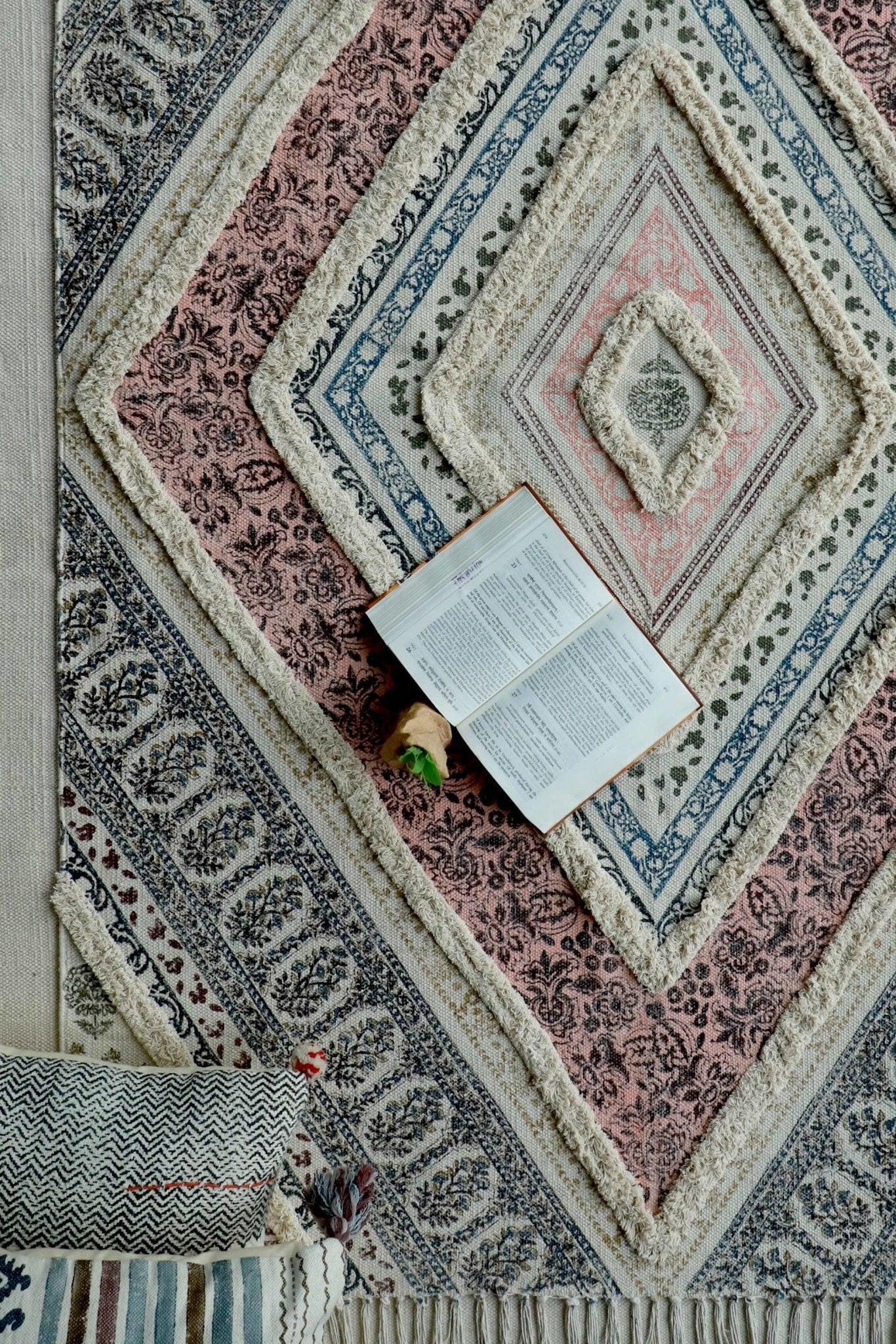 ALWAR - BLOCK PRINTED RUG - ART AVENUE