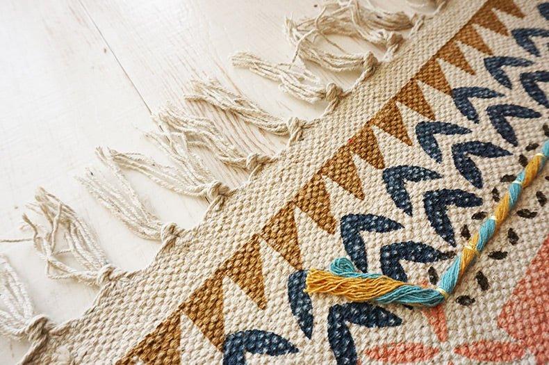 ASIATIC - BLOCK PRINTED COTTON FLOOR RUG RUNNER - ART AVENUE