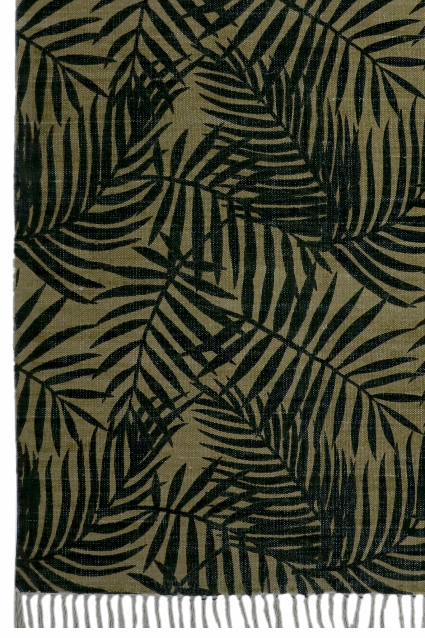 BIKANER - PRINTED RUG - OLIVE GREEN - ART AVENUE