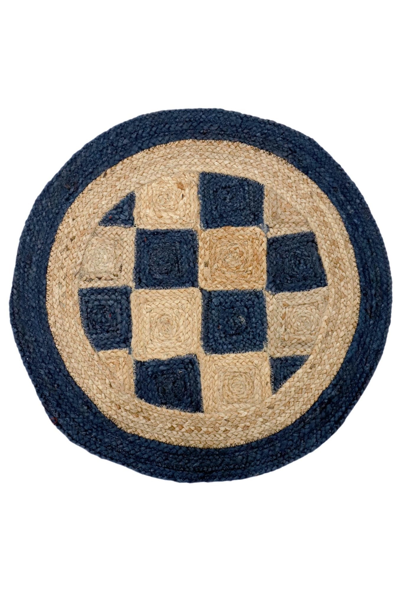 CHECK - ROUND JUTE RUG - ART AVENUE