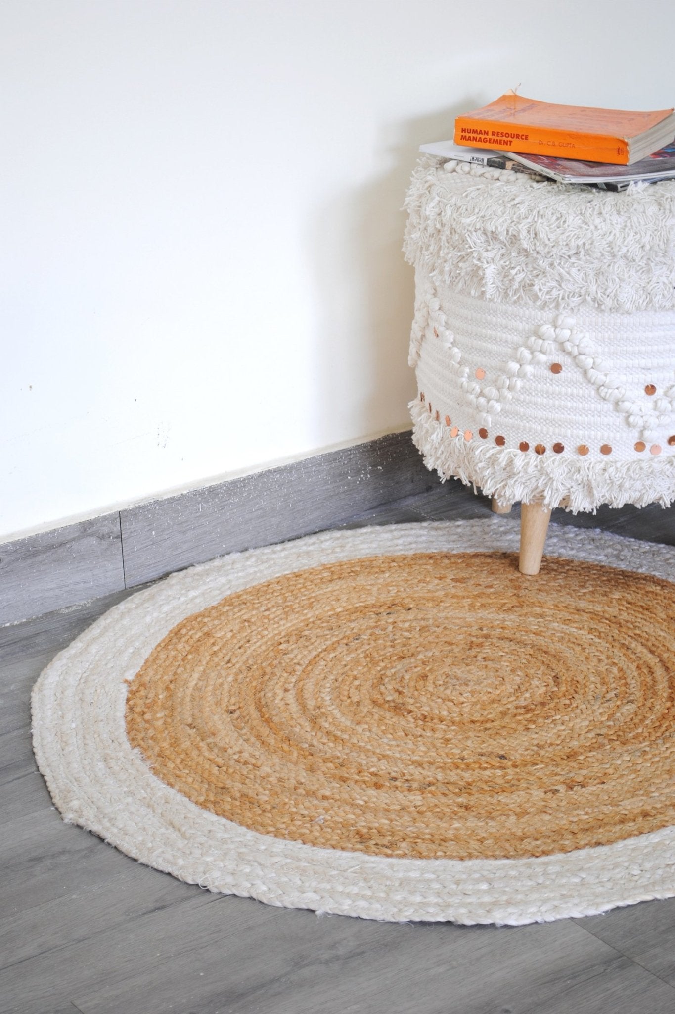 CLEOME - ROUND JUTE RUG - ART AVENUE