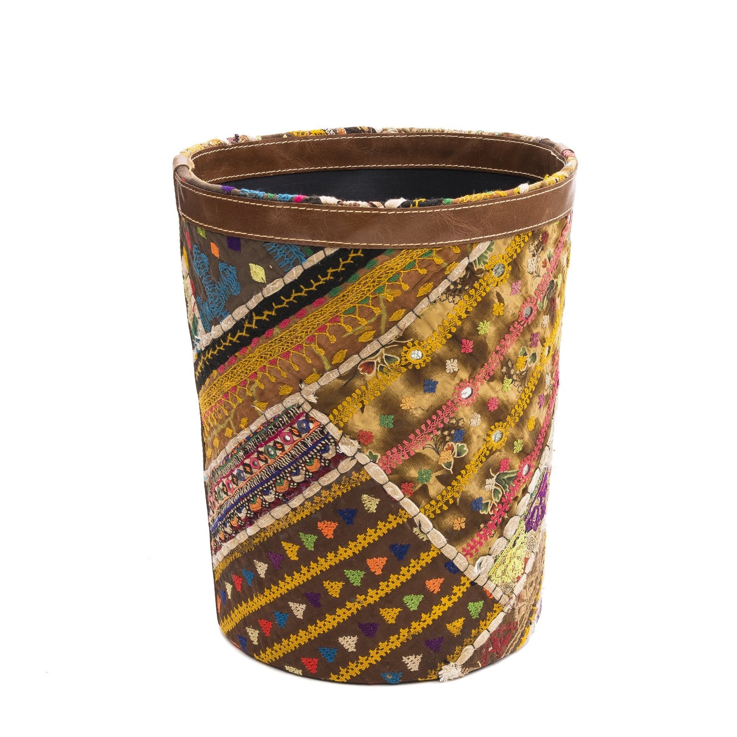 DAFFODIL - MULTICOLOUR PATCHWORK BASKET - ART AVENUE