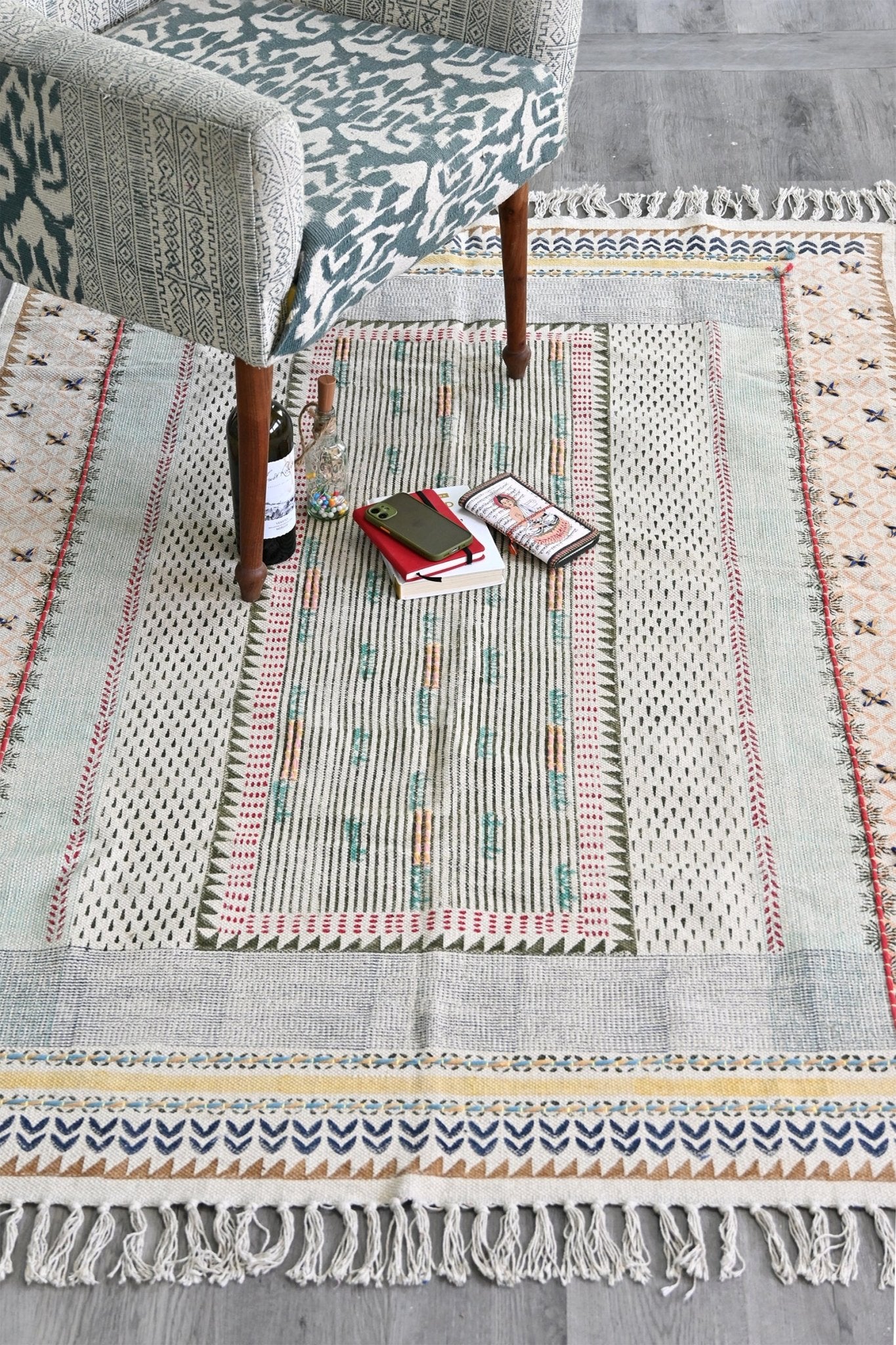 DARIBA - BLOCK PRINTED RUG - ART AVENUE