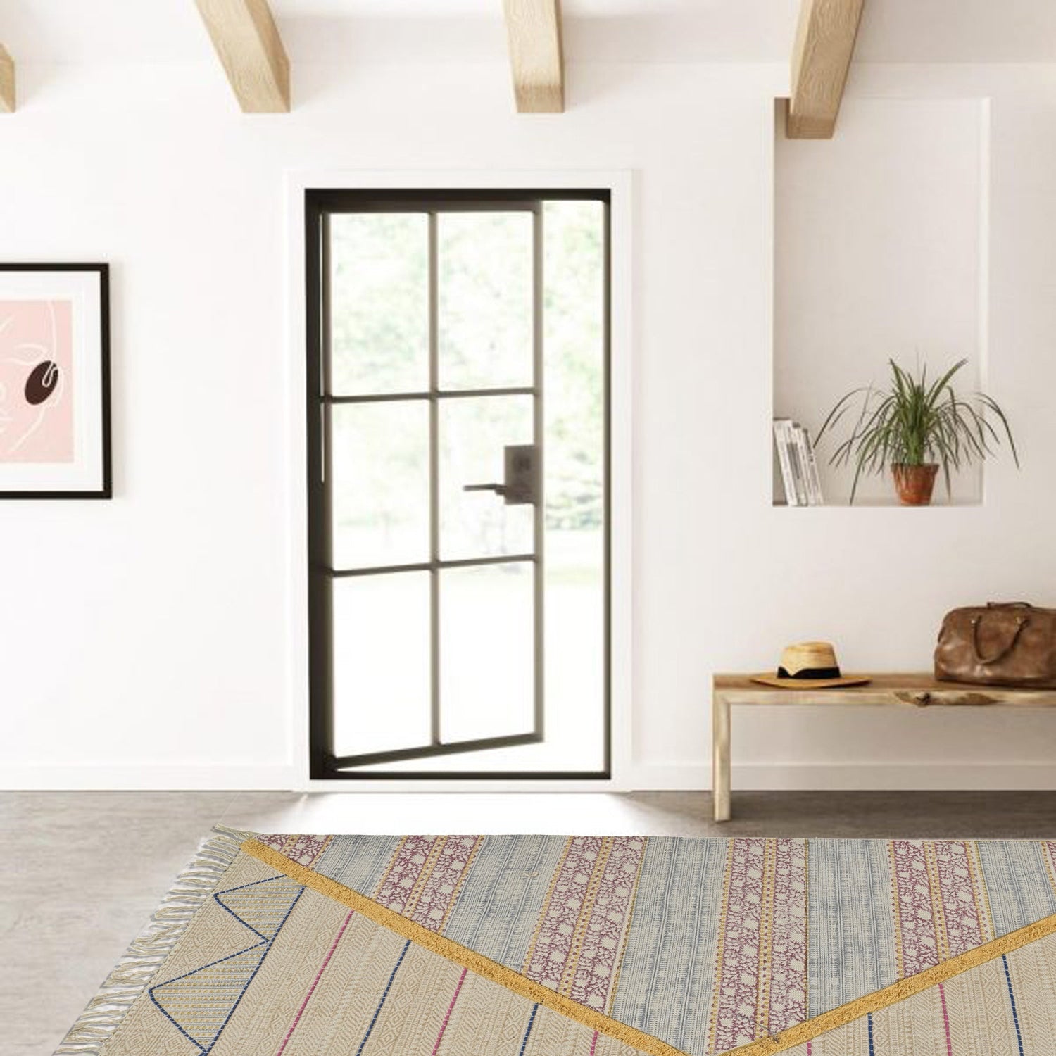 DATURA - BLOCK PRINTED RUG - ART AVENUE