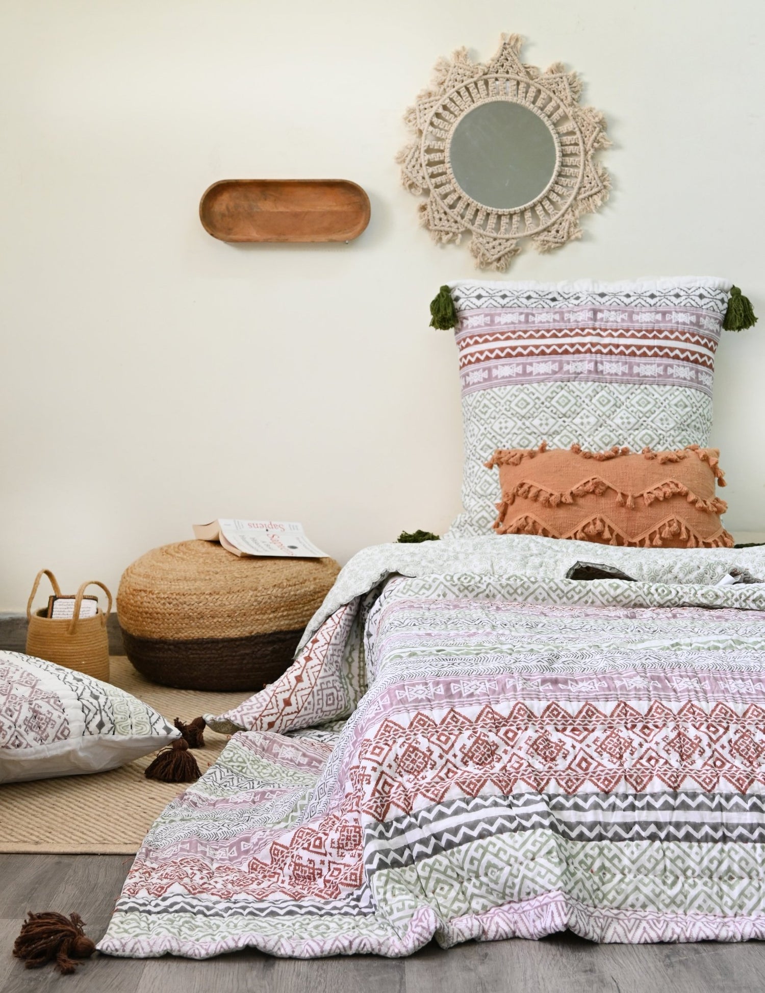 ELIENA QUILT/RAZAI SET WITH PILLOW COVERS - ART AVENUE