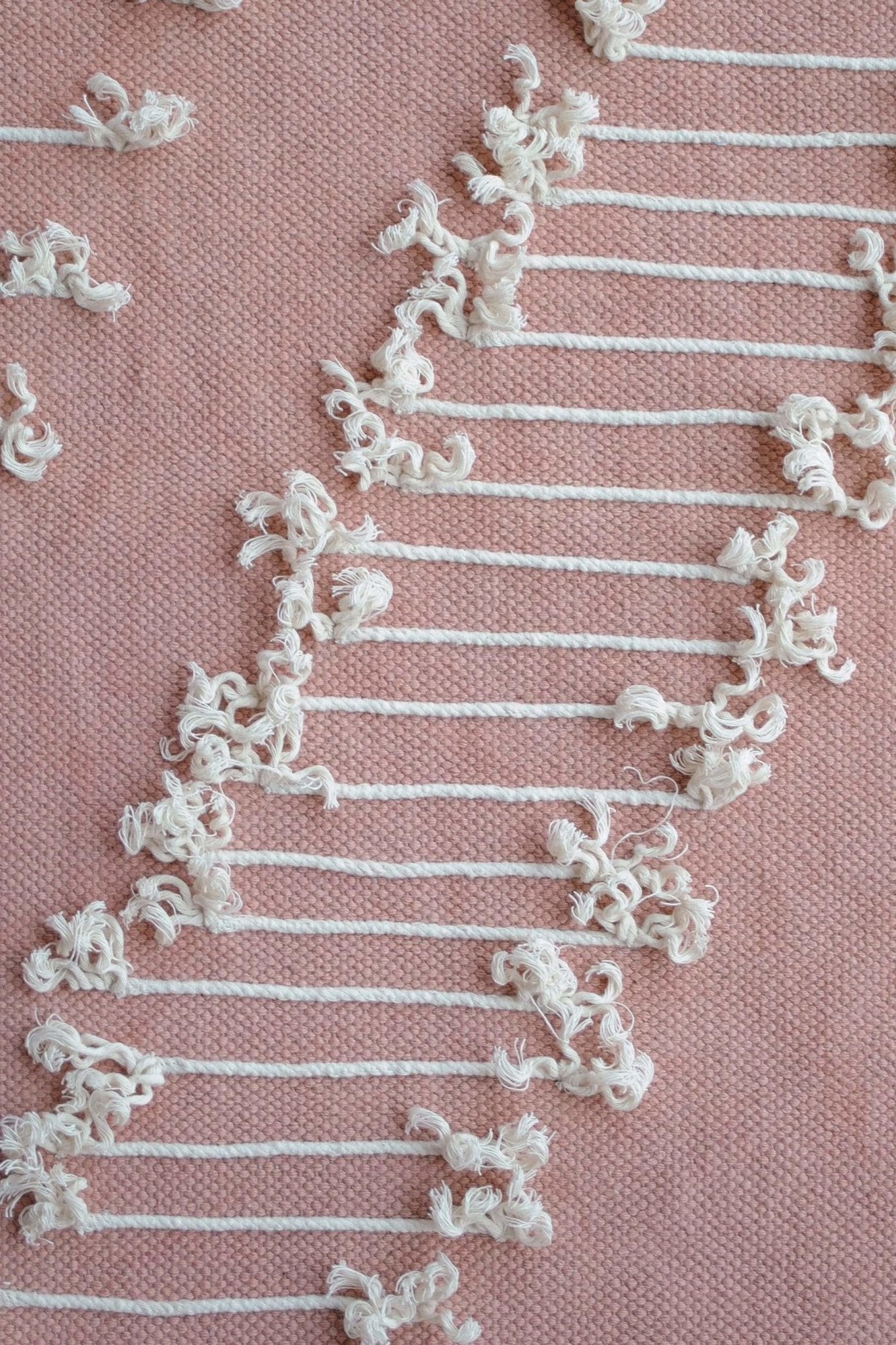 FAIRMONT - OVERDYED HAND EMBROIDERED RUG - LIGHT PINK - ART AVENUE