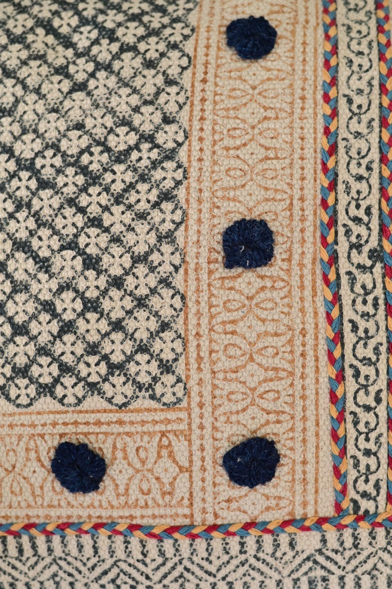 KAZAN - SQUARE CUSHION COVER - ORANGE - ART AVENUE