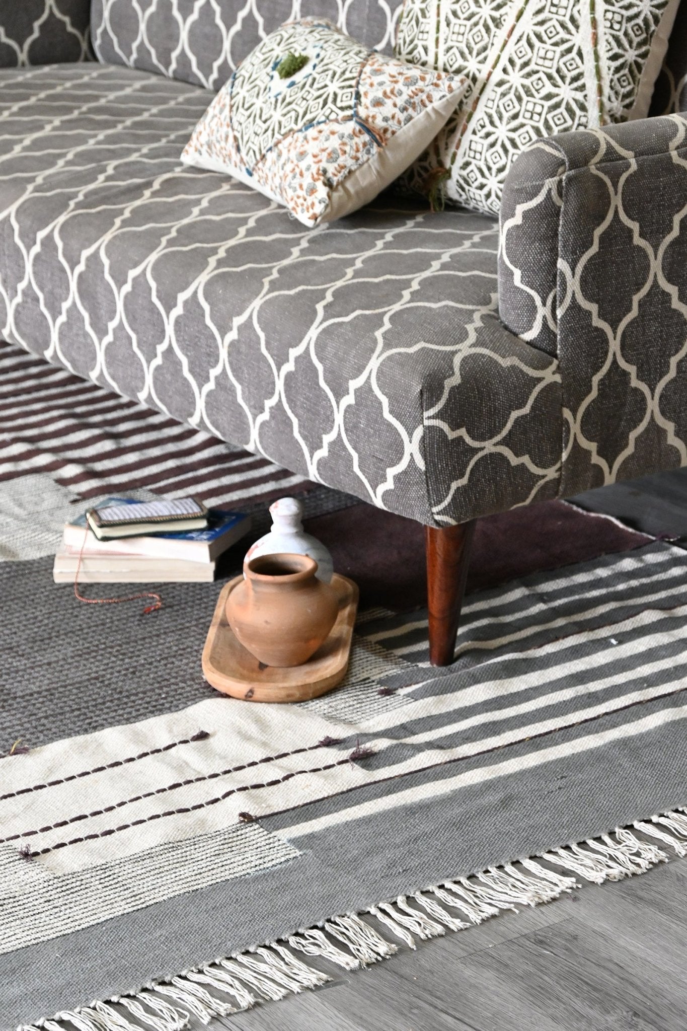 KHERWA - BLOCK PRINTED RUG - ART AVENUE