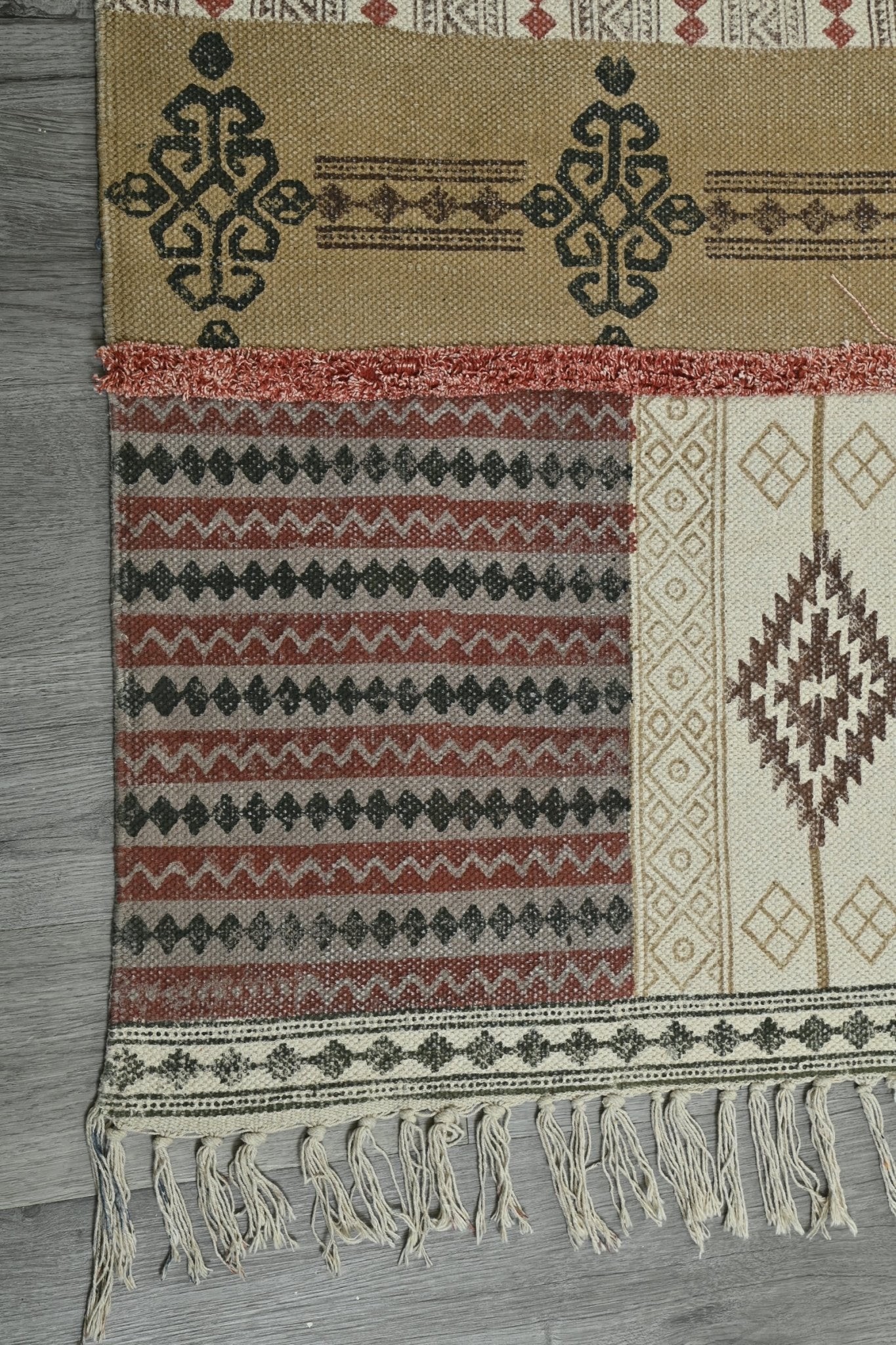 KOTA - BLOCK PRINTED COTTON RUG - ART AVENUE