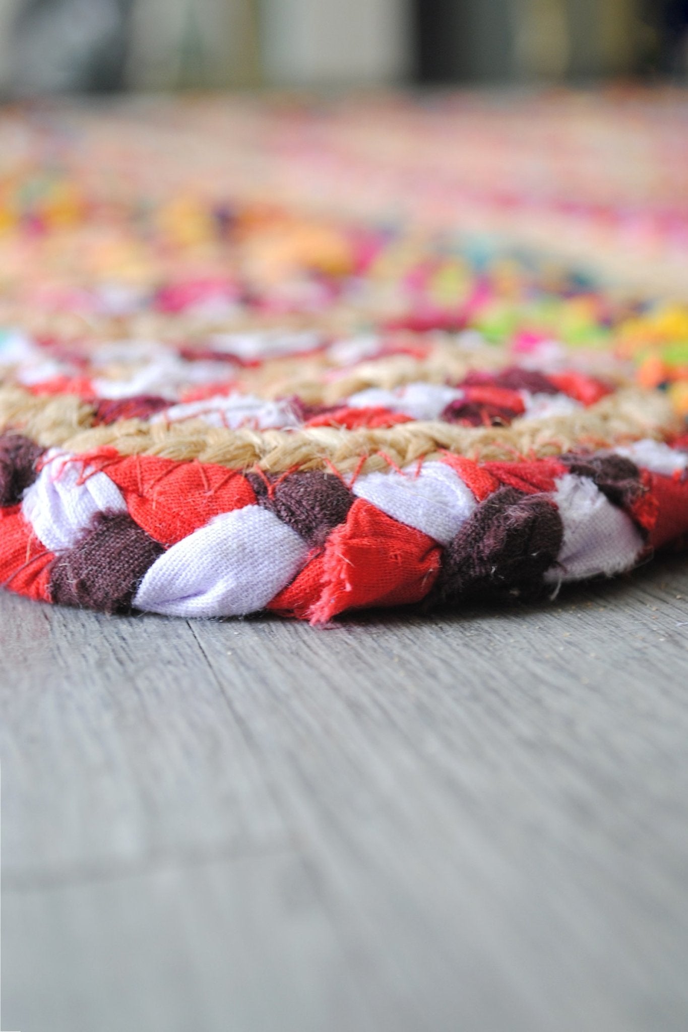 MAZE - BRAIDED WITH MULTI RECYLED CHINDI RUG - ART AVENUE