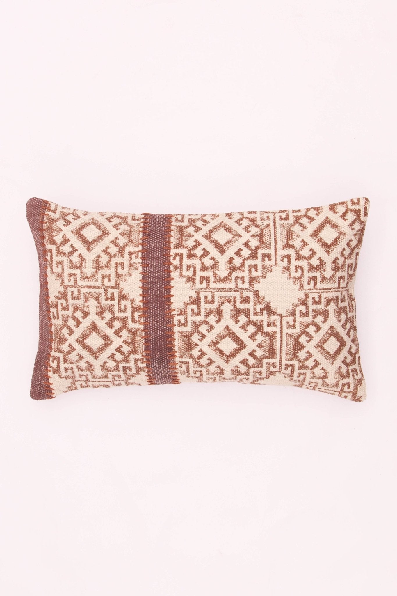 MOSAIC - LUMBAR CUSHION COVER -WHITE - ART AVENUE