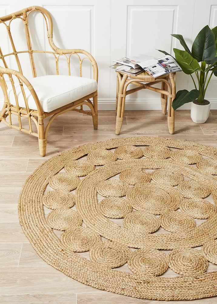 BRENDA - ROUND JUTE RUG - ART AVENUE