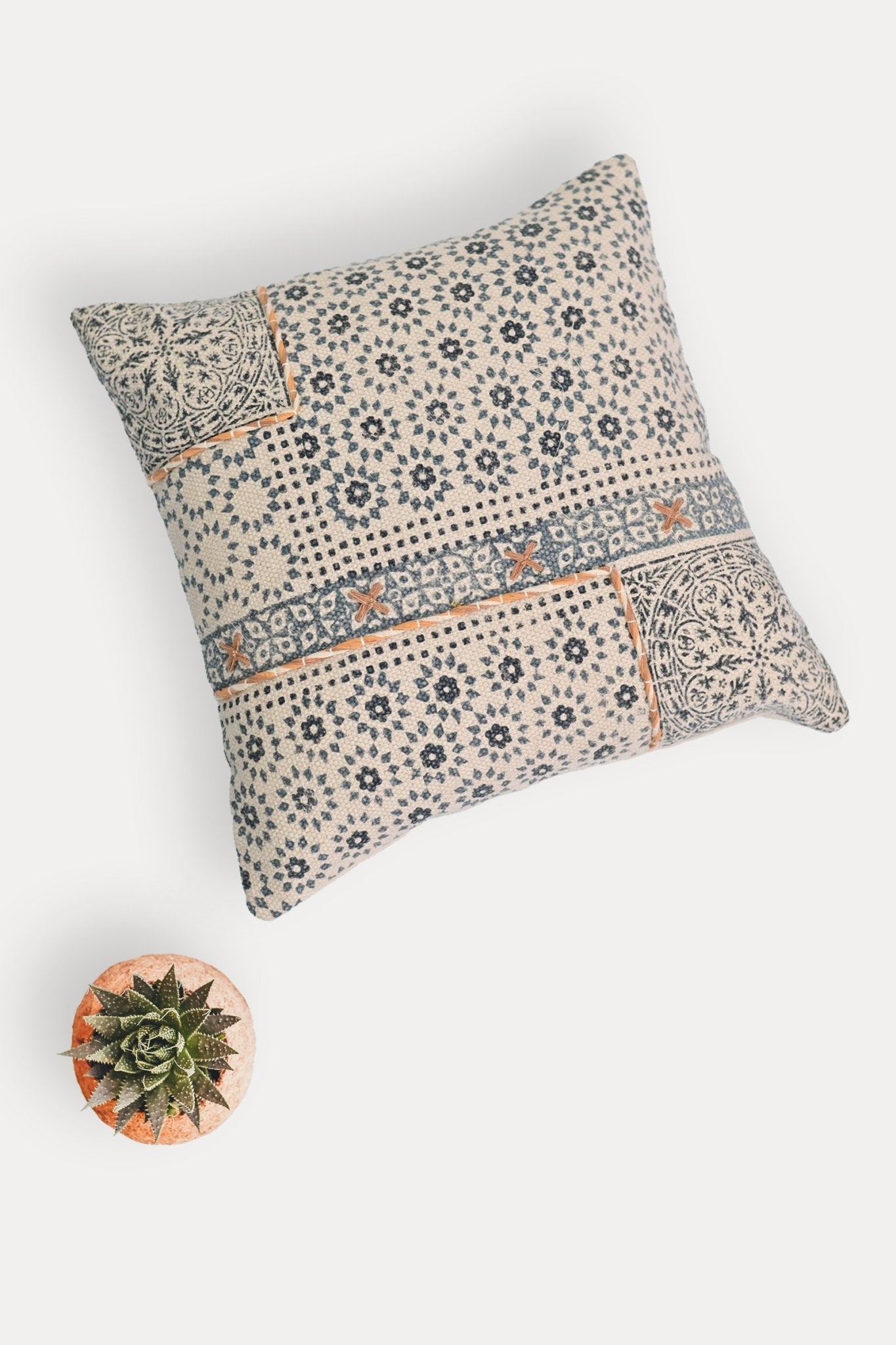 PORTUGAL - SQUARE CUSHION COVER - BLUE - ART AVENUE