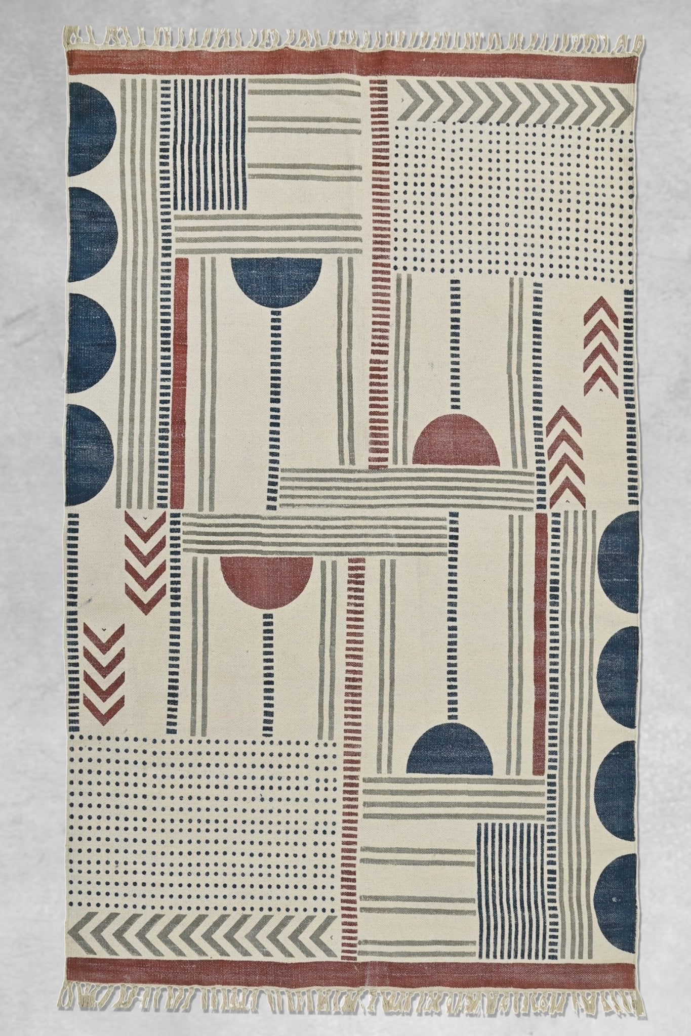 PREMIER - BLOCK PRINTED COTTON RUG - ART AVENUE