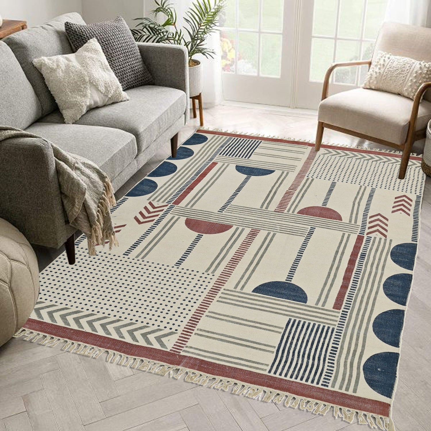 PREMIER - BLOCK PRINTED COTTON RUG - ART AVENUE