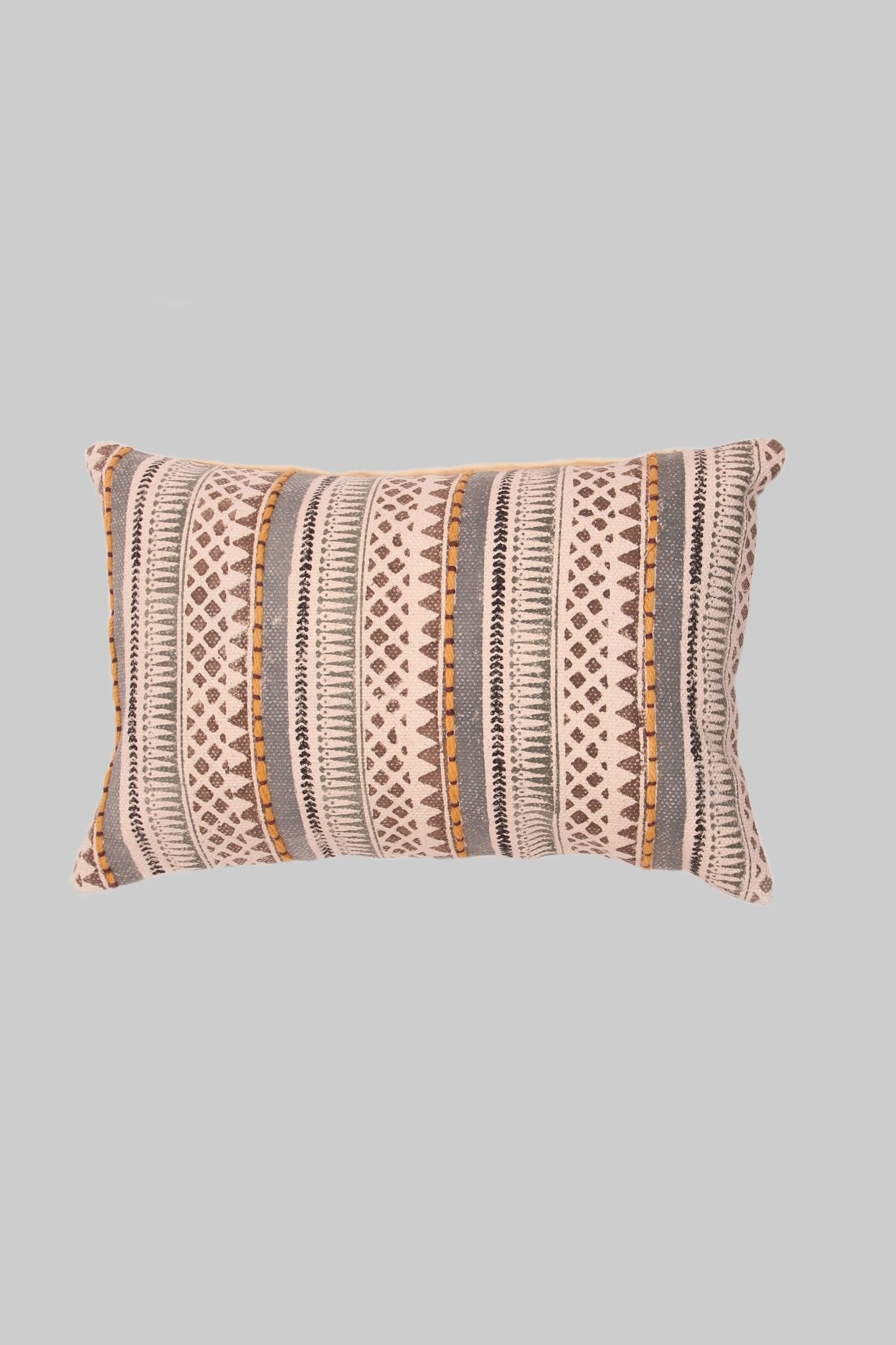 RUBY - LUMBAR CUSHION COVER -GREY - ART AVENUE