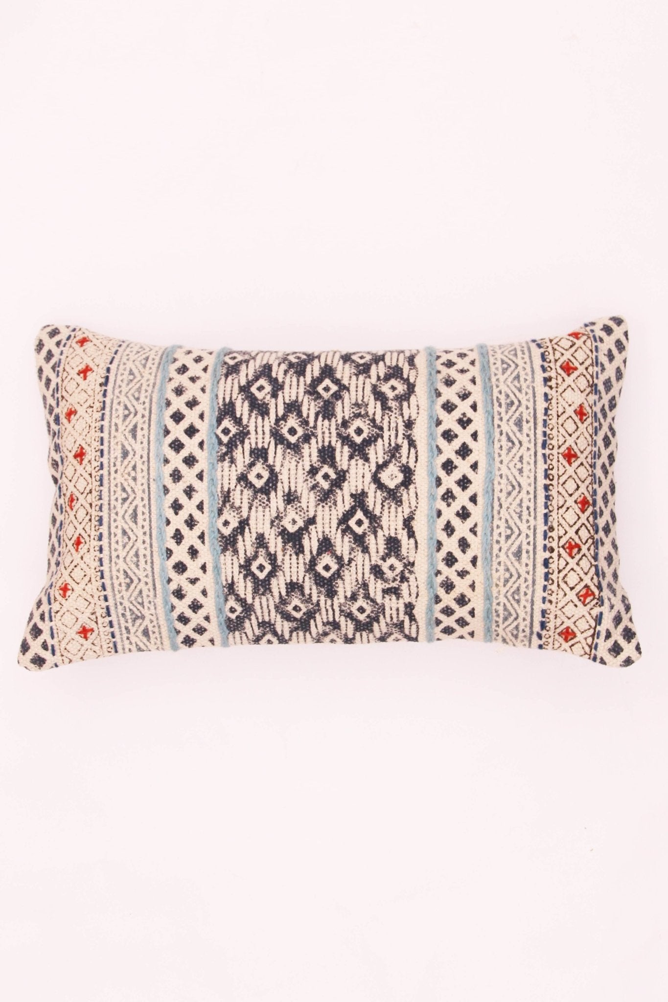 RUSTIC - LUMBAR CUSHION COVER - BLUE - ART AVENUE