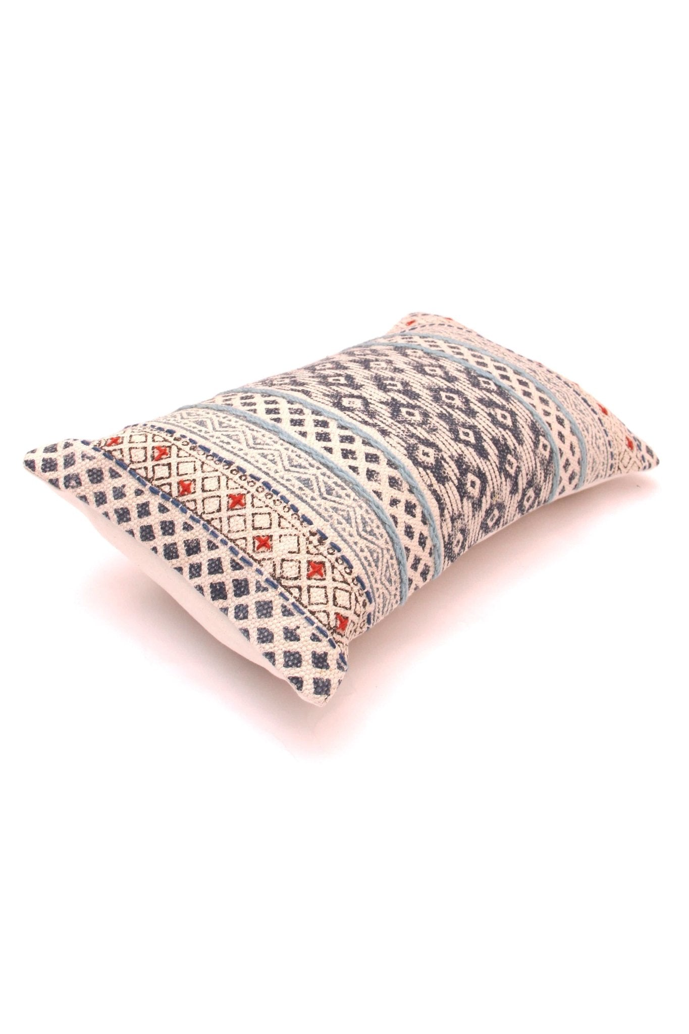 RUSTIC - LUMBAR CUSHION COVER - BLUE - ART AVENUE