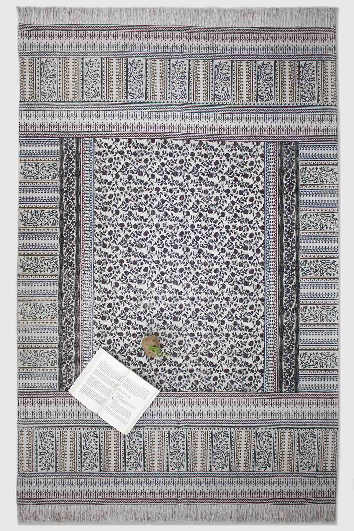 SANDALWOOD - BLOCK PRINTED RUG - ART AVENUE