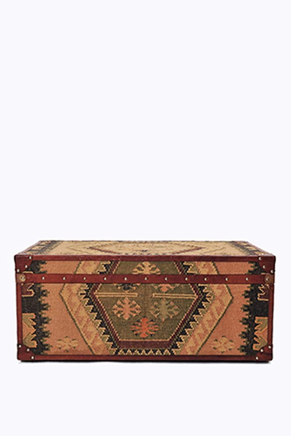 SEASON KILIM TRUNK/TABLE WITH LEATHER - ART AVENUE