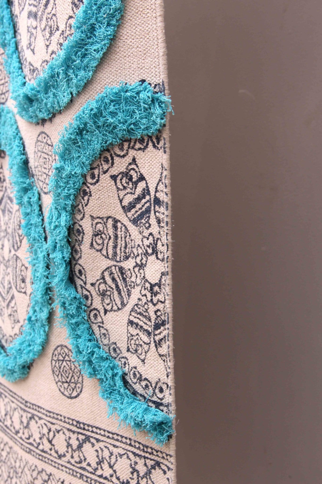 SECRET - BLOCK PRINTED RUG - BLUE - ART AVENUE