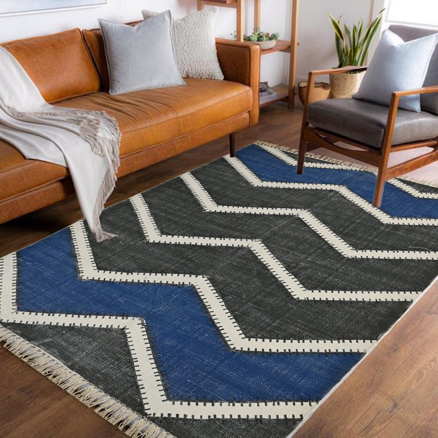 SELECTION - BLOCK PRINTED COTTON RUG - ART AVENUE