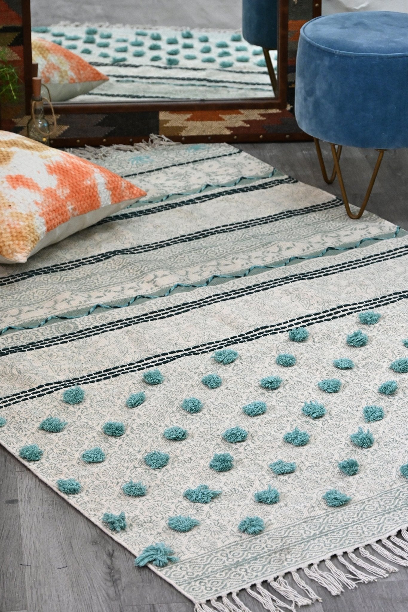 SPRINGFIELD - BLOCK PRINTED RUG - ART AVENUE