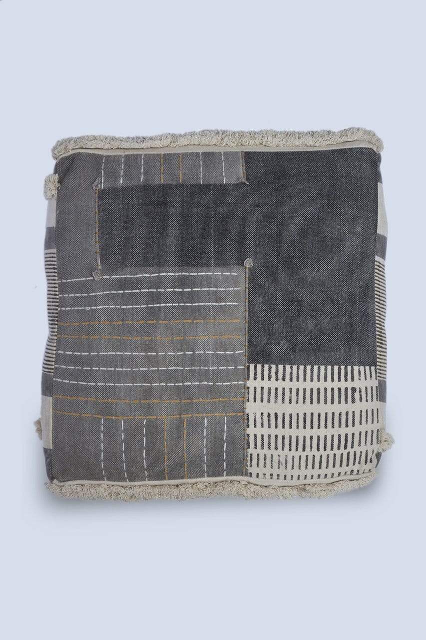 TOFFEE - CUBICAL POUF-GREY - ART AVENUE