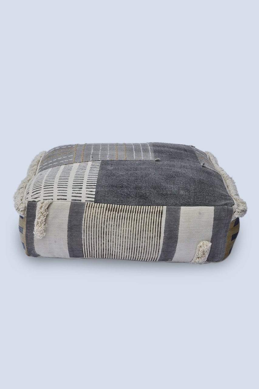 TOFFEE - CUBICAL POUF-GREY - ART AVENUE