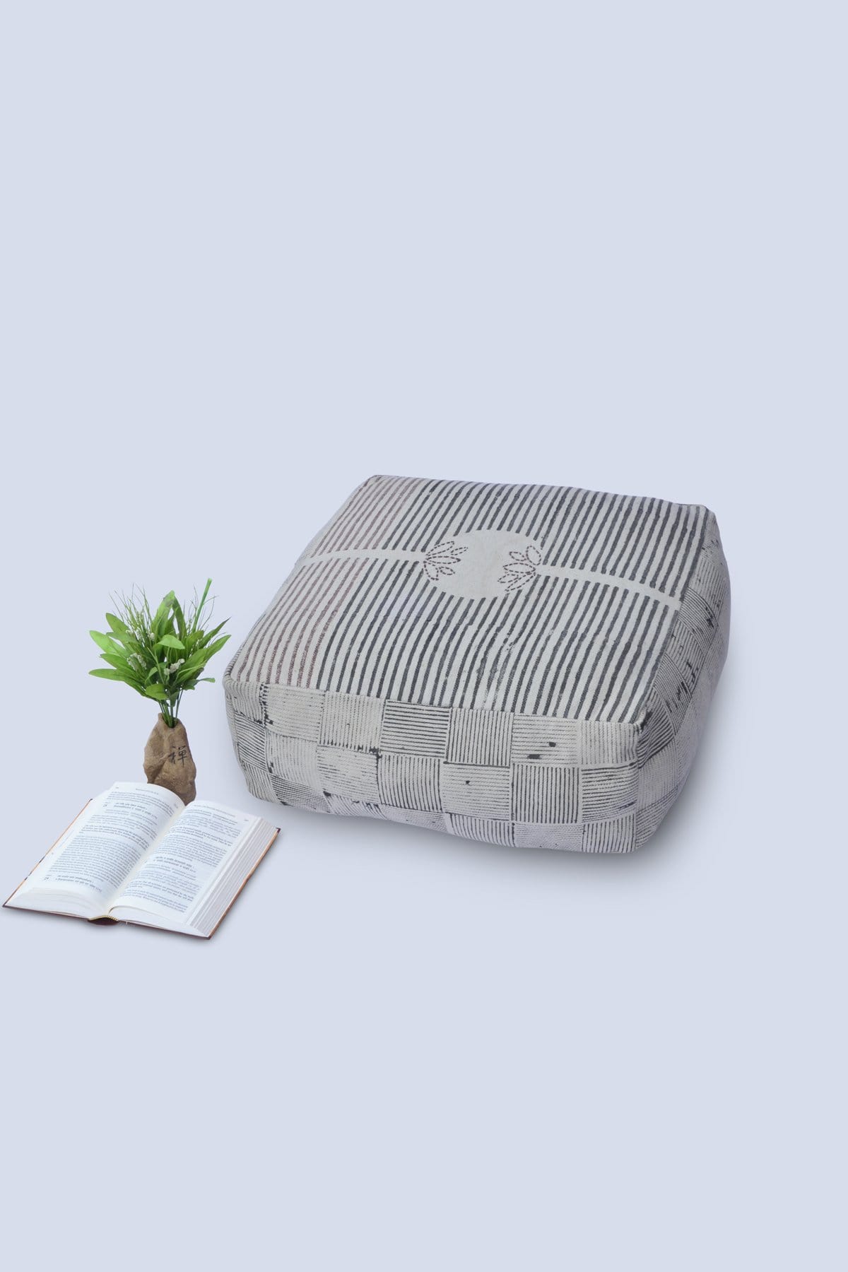 TUFFER - CUBICAL POUF-GREY - ART AVENUE