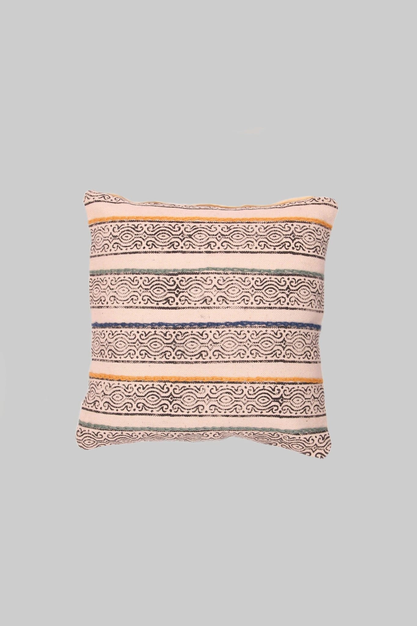 VARIATION - SQUARE CUSHION COVER -BLACK - ART AVENUE