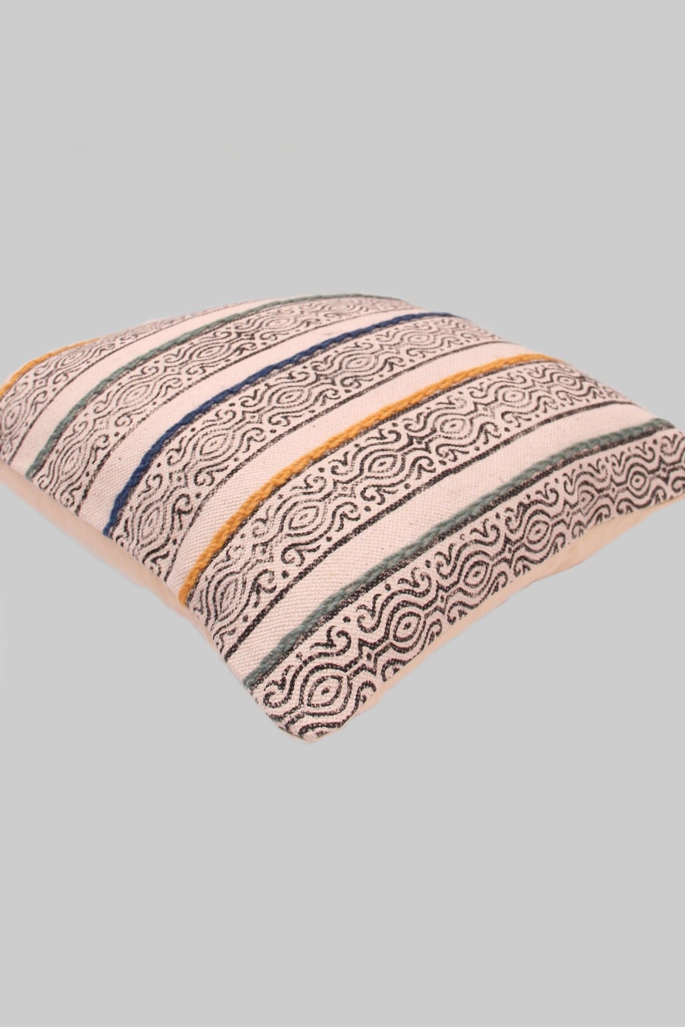 VARIATION - SQUARE CUSHION COVER -BLACK - ART AVENUE