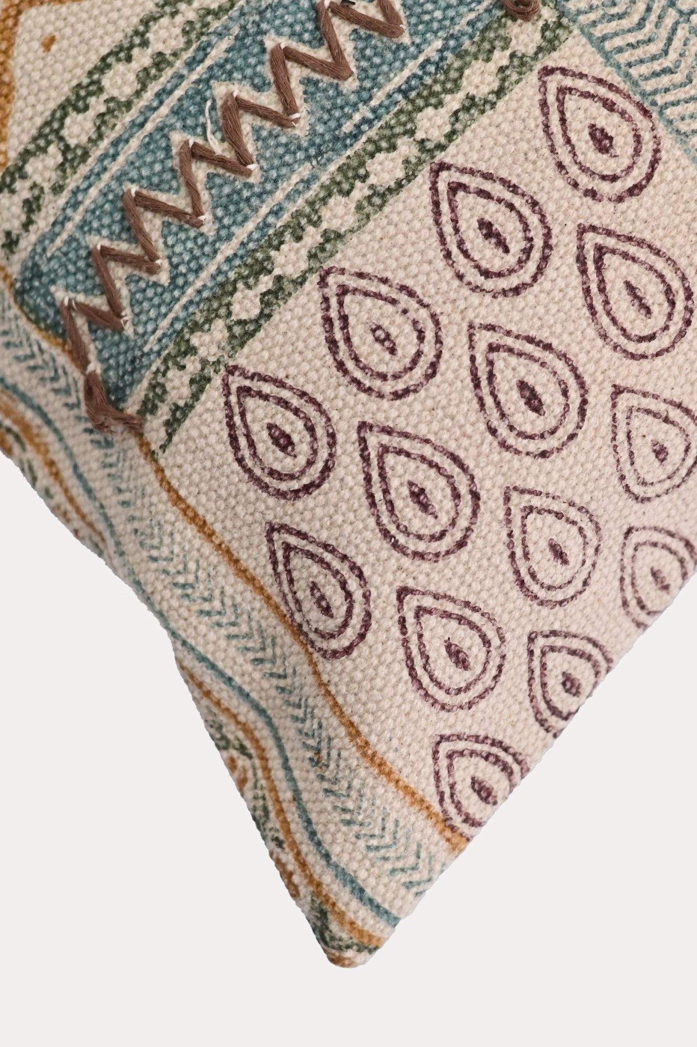 ZIBA - LUMBAR CUSHION COVER - GREEN - ART AVENUE