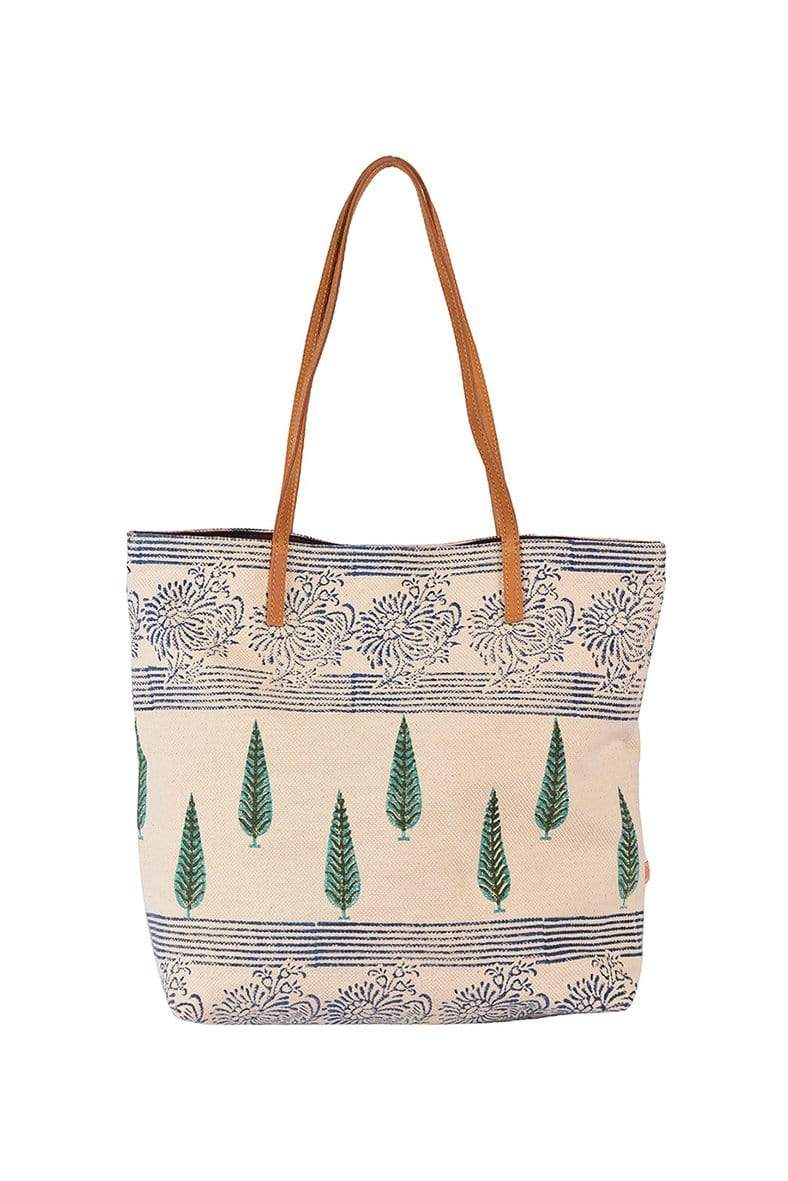 ZINK - BLOCK PRINTED TOTE BAG - ART AVENUE
