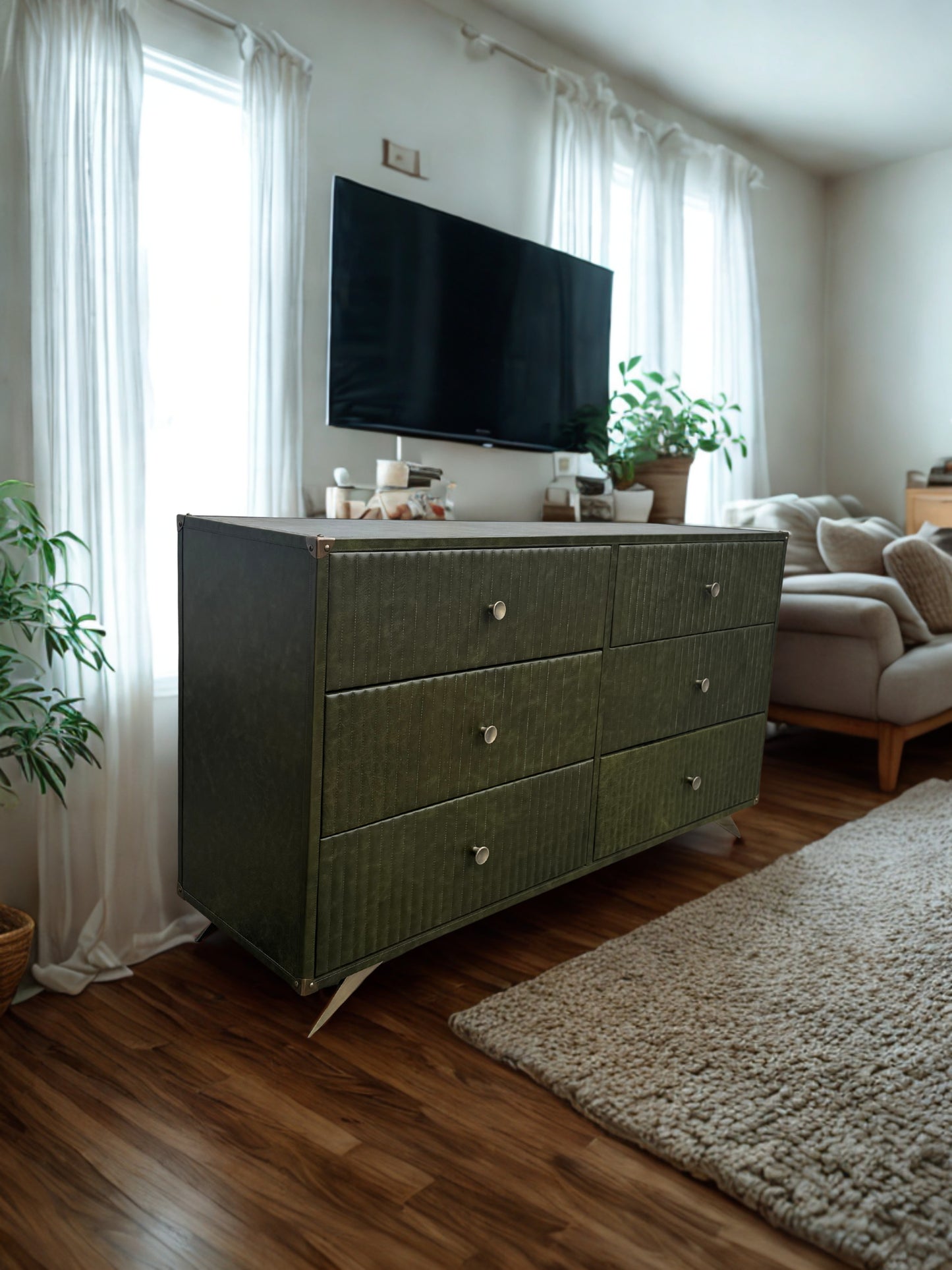 ELVIA CHEST OF DRAWERS -  LEATHER