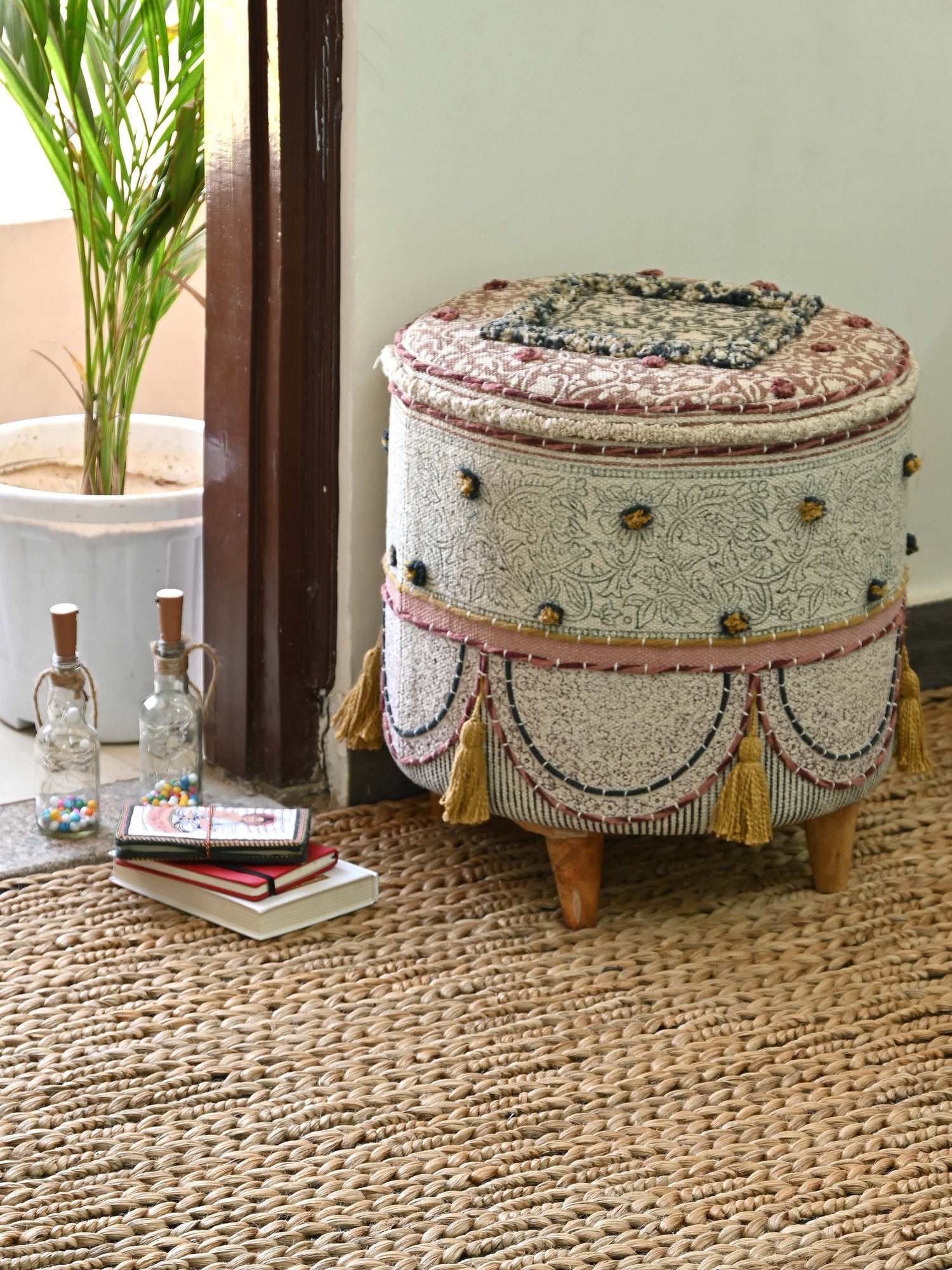 Raag - CYLINDRICAL OTTOMAN