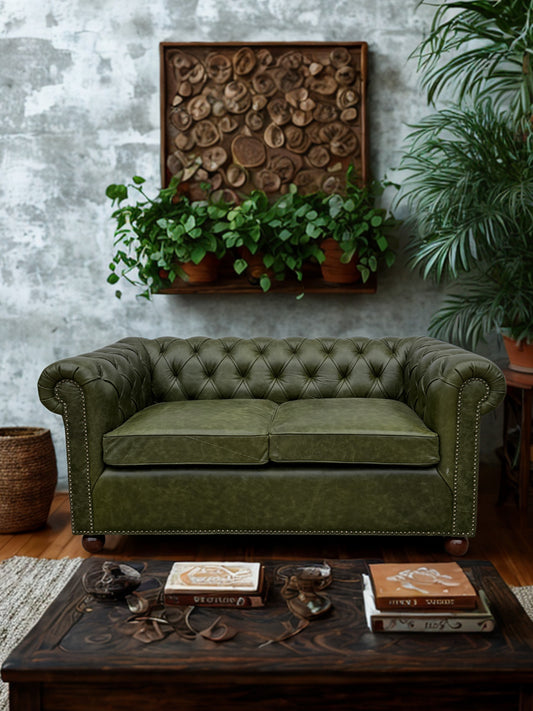 ELEANOR LEATHER CHESTERFIELD SOFA