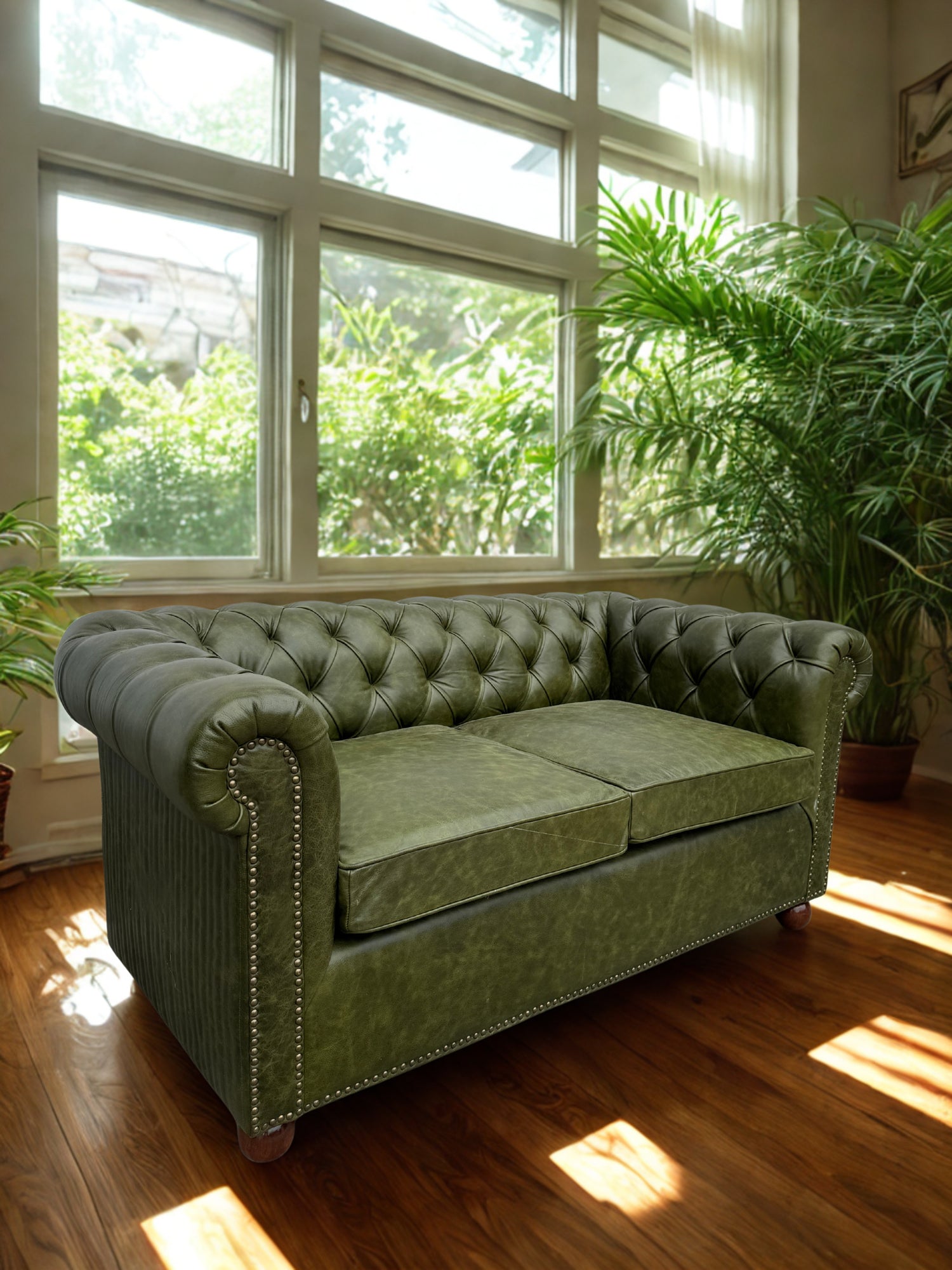 ELEANOR LEATHER CHESTERFIELD SOFA