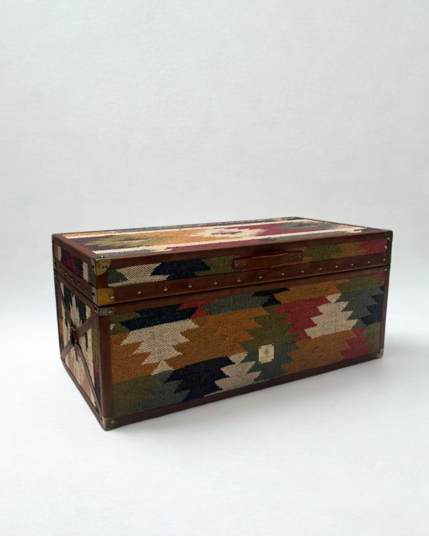 Aurum Kilim & Leather Trunk